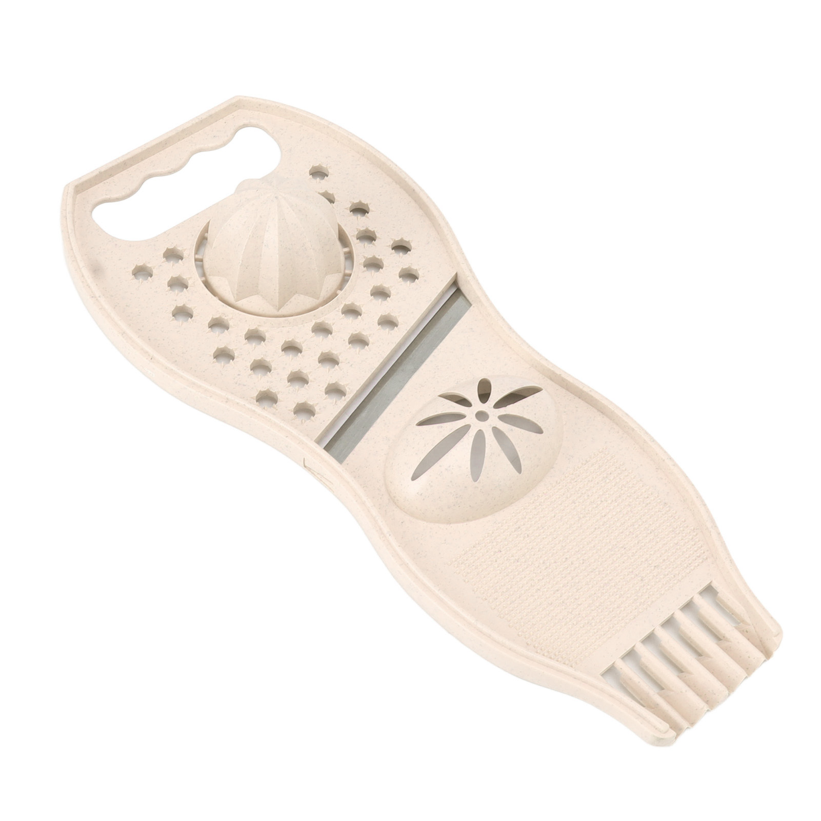 3-in-1 Zitronenpresse, Multifunktional, Edelstahl, Korrosionsbeständig, Für Gemüse, Beige
