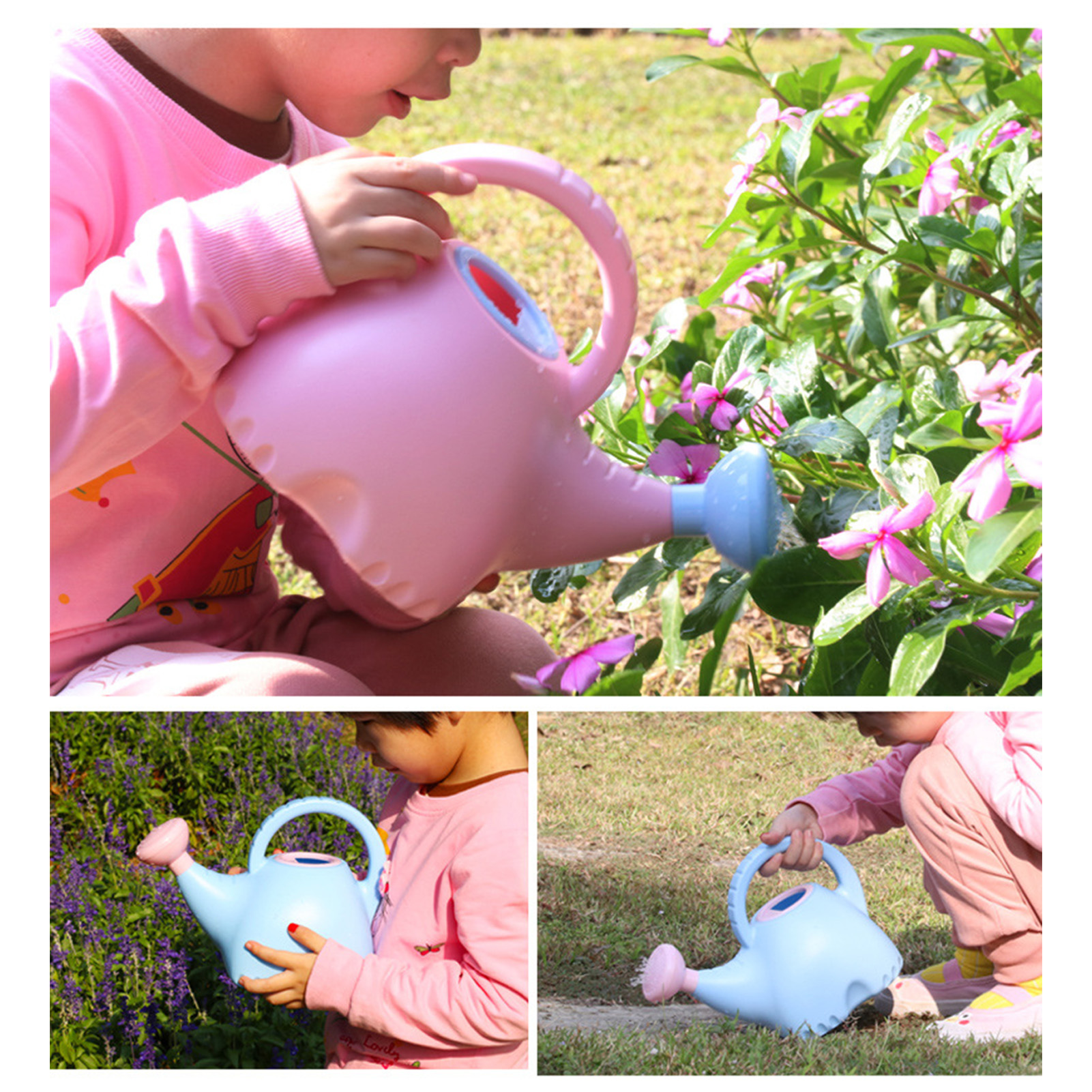 Elefanten-gießkanne Für Kinder, Niedliche Kunststoff-gießkanne, Gartenspielzeug, 1,5 L, Blau