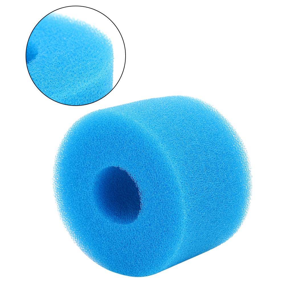 Waschbares Poolfilterelement, Wiederverwendbare Konzentrische Schwammsäule Für Pools, Blau