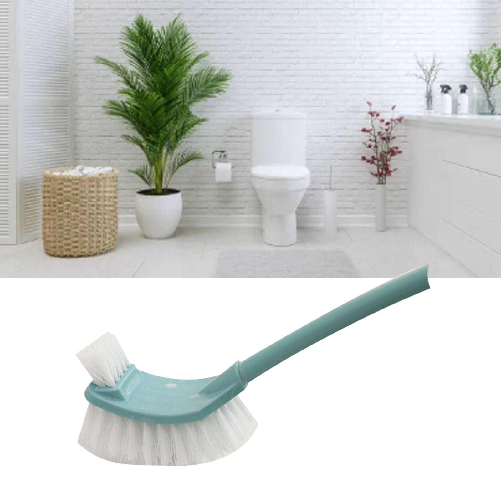 Wc-bürstenset Mit Doppelseitigem Kunststoffbürstenkopf Und Wc-reinigungsgriff Für Zuhause, Hotel Und Schlafzimmer, Blau