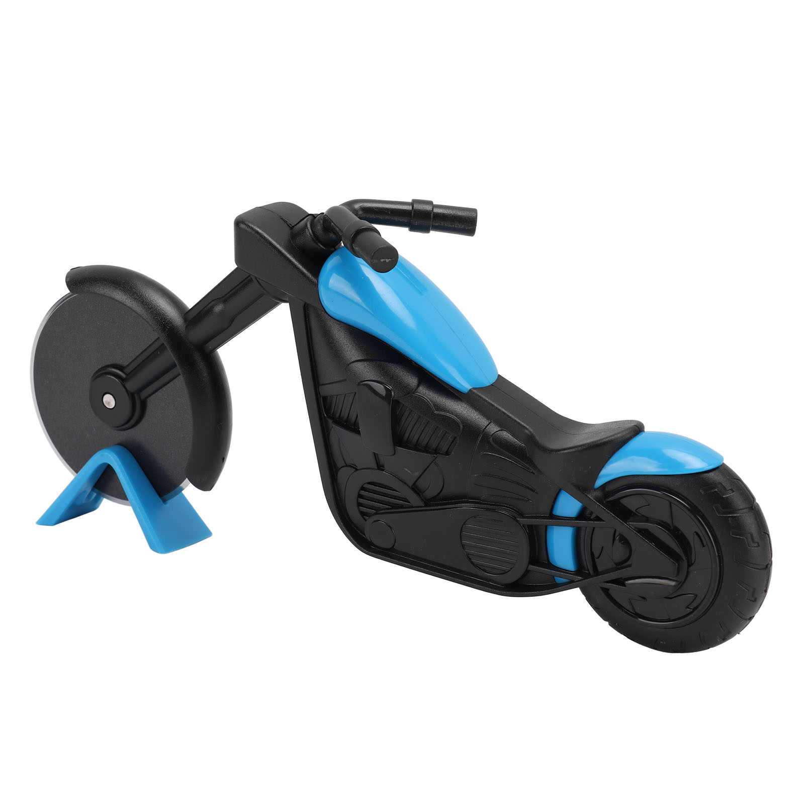 Pizzaschneider Mit Motorradrad, Edelstahl, Für Küche Und Haushalt, Blau