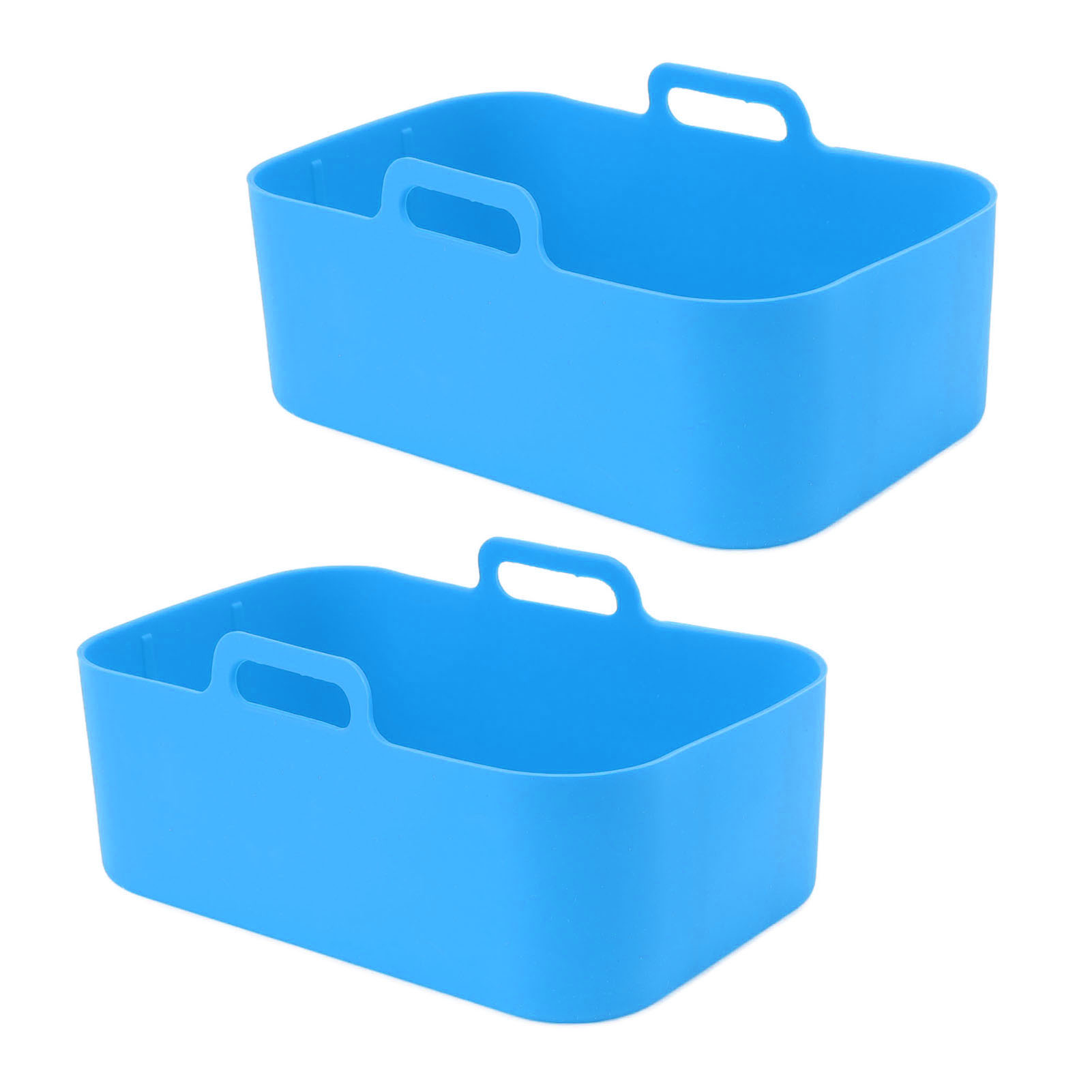 Silikon-fritteusenkorb, Antihaftbeschichtet, Hitzebeständig, Mit Bürste Für Ninja Dz201 Foodi 8qt, Blau