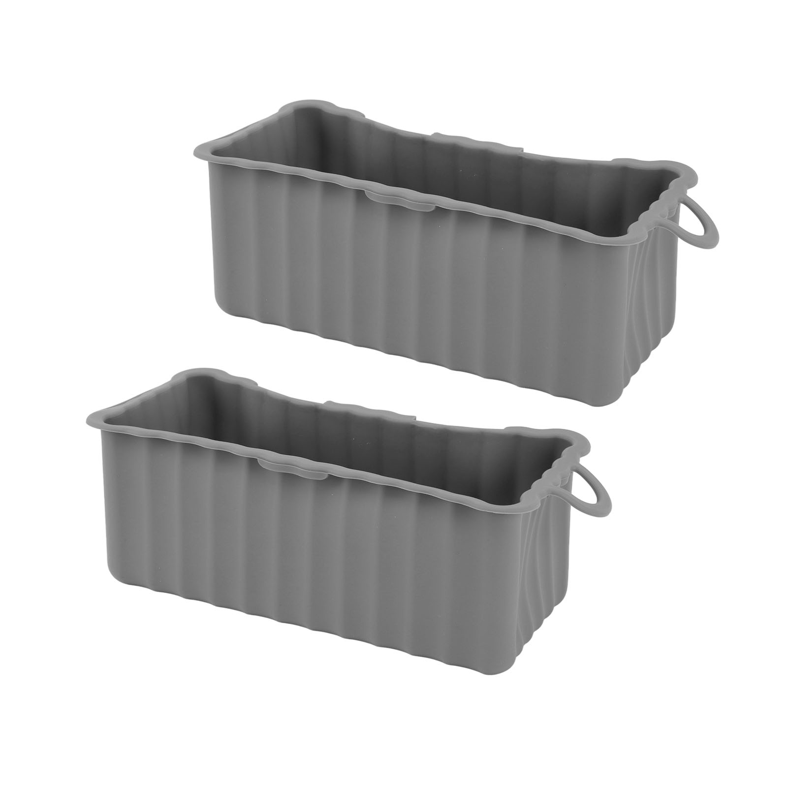 Blackstone 2-teilige Silikon-fettauffangschale Für Grills, Wiederverwendbar, Rechteckig, Für Campinggrills, Grau