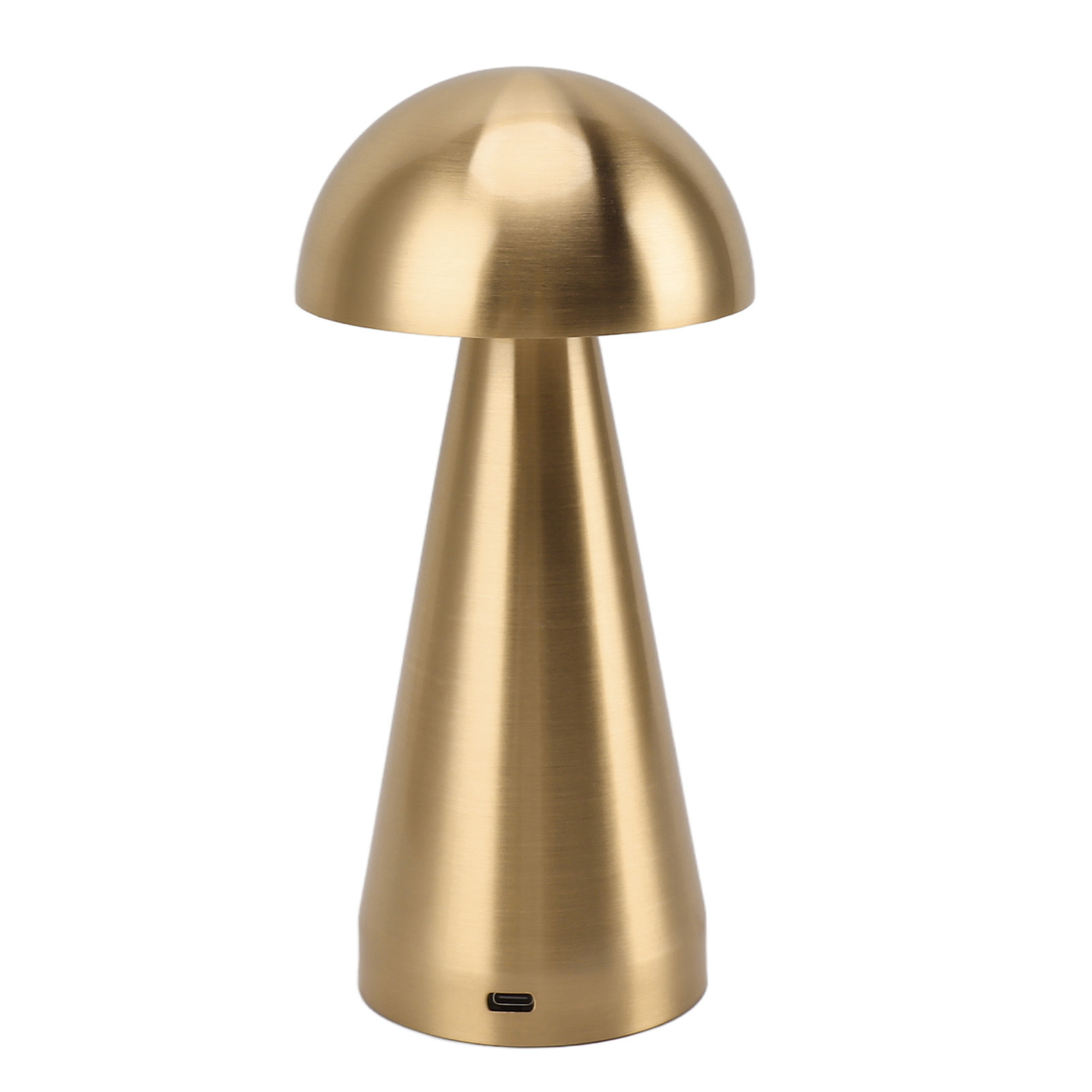 Pilzförmige Tischleuchte, 3-farbig, Led, Dimmbar, Kabellos, Usb-aufladbar, Modern, Nachttischlampe Für Schlafzimmer Und Wohnzimmer, Gold