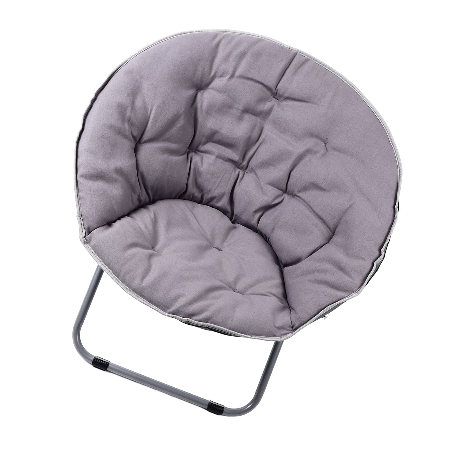 Schalensessel Mit Metallgestell, Grau, Bequem, Ergonomisch, Faltbar, Gemütlich, Perfekt Als Geschenk Fürs Wohnzimmer