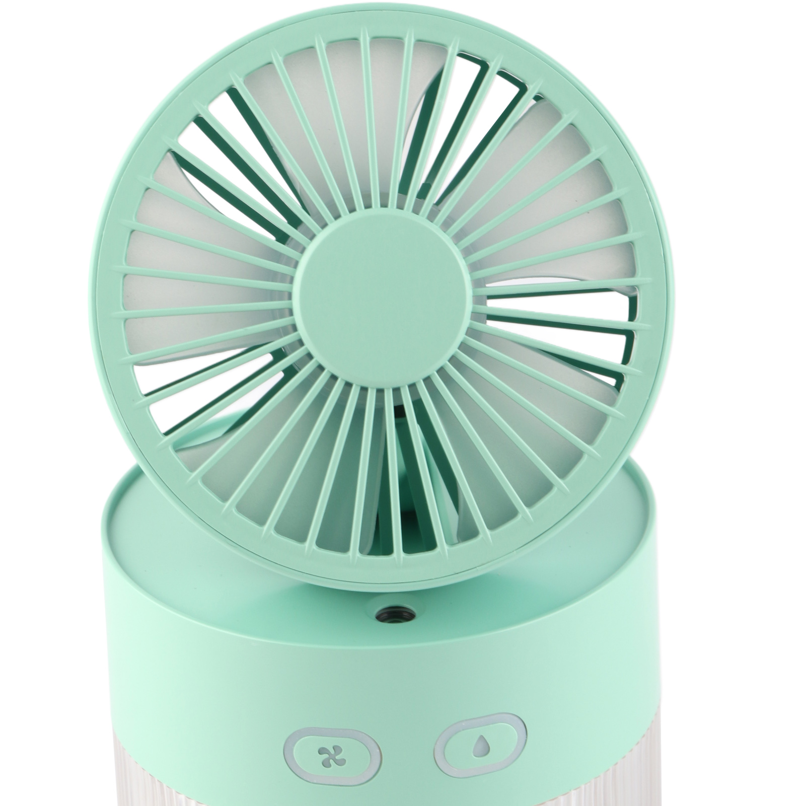 Miniatur-wasserventilator, Faltbarer Tischventilator, Abs, Usb, Elektrischer Sprühventilator Für Zuhause, Bibliothek, Büro, Grün