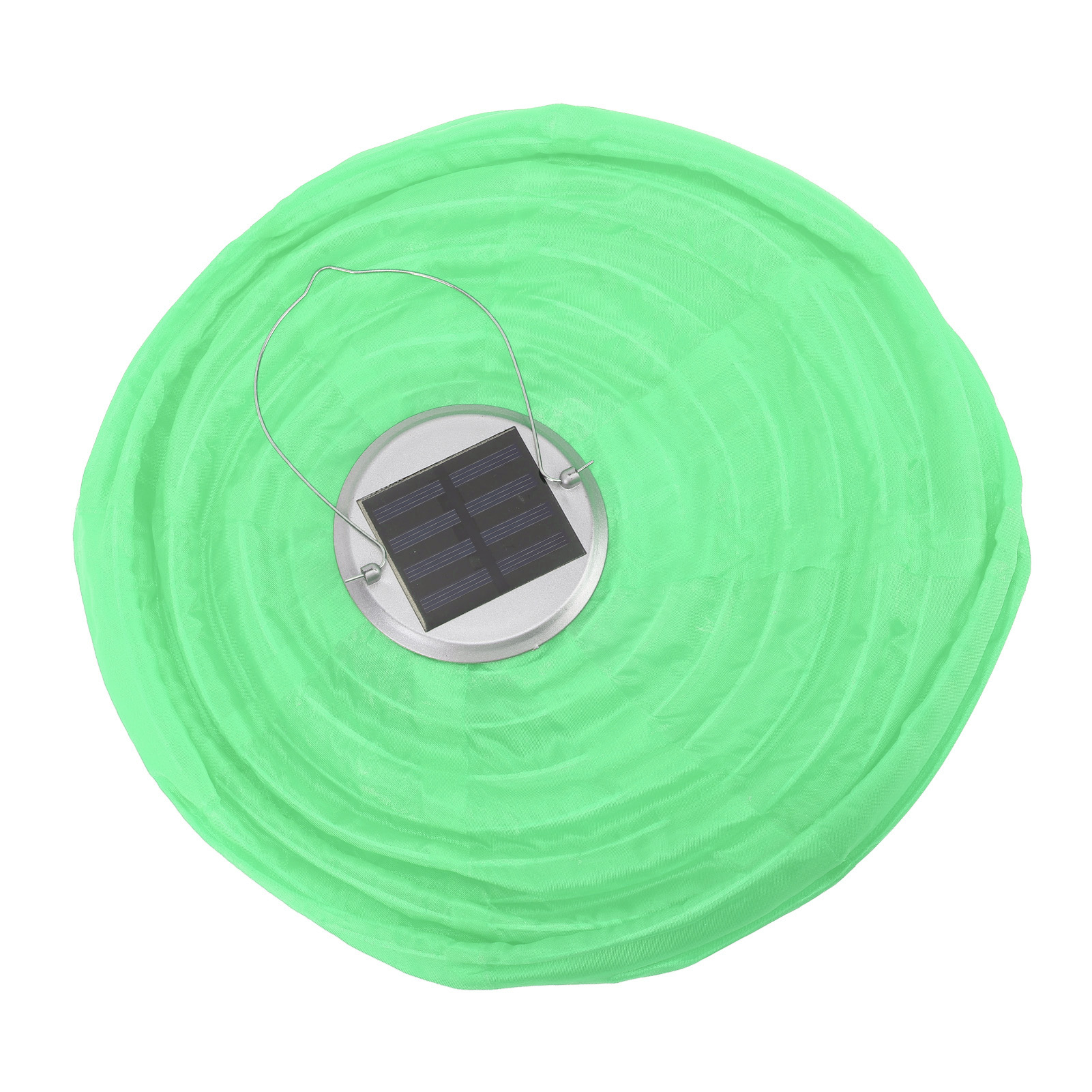 Led-solar-hängelampe Aus Stoff, Ip55 Wasserdicht, Chinesischer Stil, Nylon, Solarbetrieben, Für Gartenpartys Und Festivals, Grün