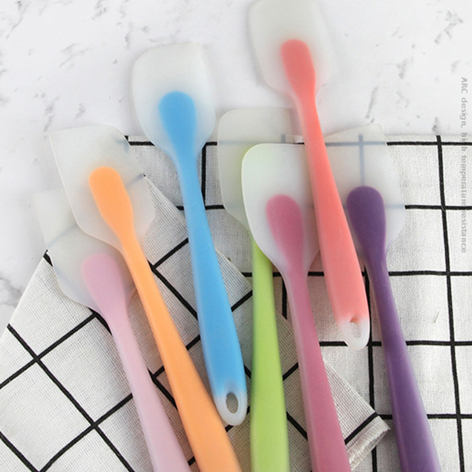 Silikonspatel, Durchscheinend, Integriert, Vollständig Ummantelt, Tragbar, Hitzebeständig, Für Diy-küche, Backen Und Kochen, Lila