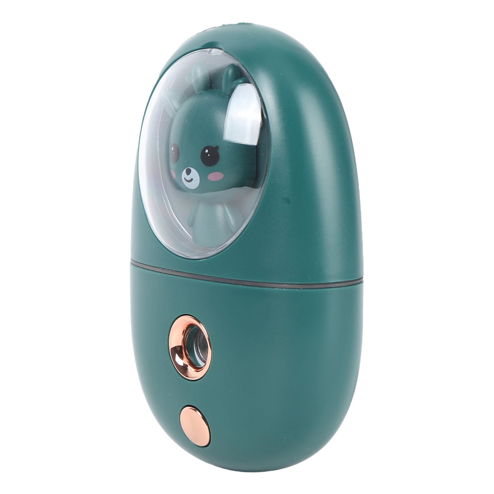 Niedlicher, Wiederaufladbarer Mini-luftbefeuchter Mit Tiermotiv, Usb-anschluss, 35 Ml, 500 Mah, Grün