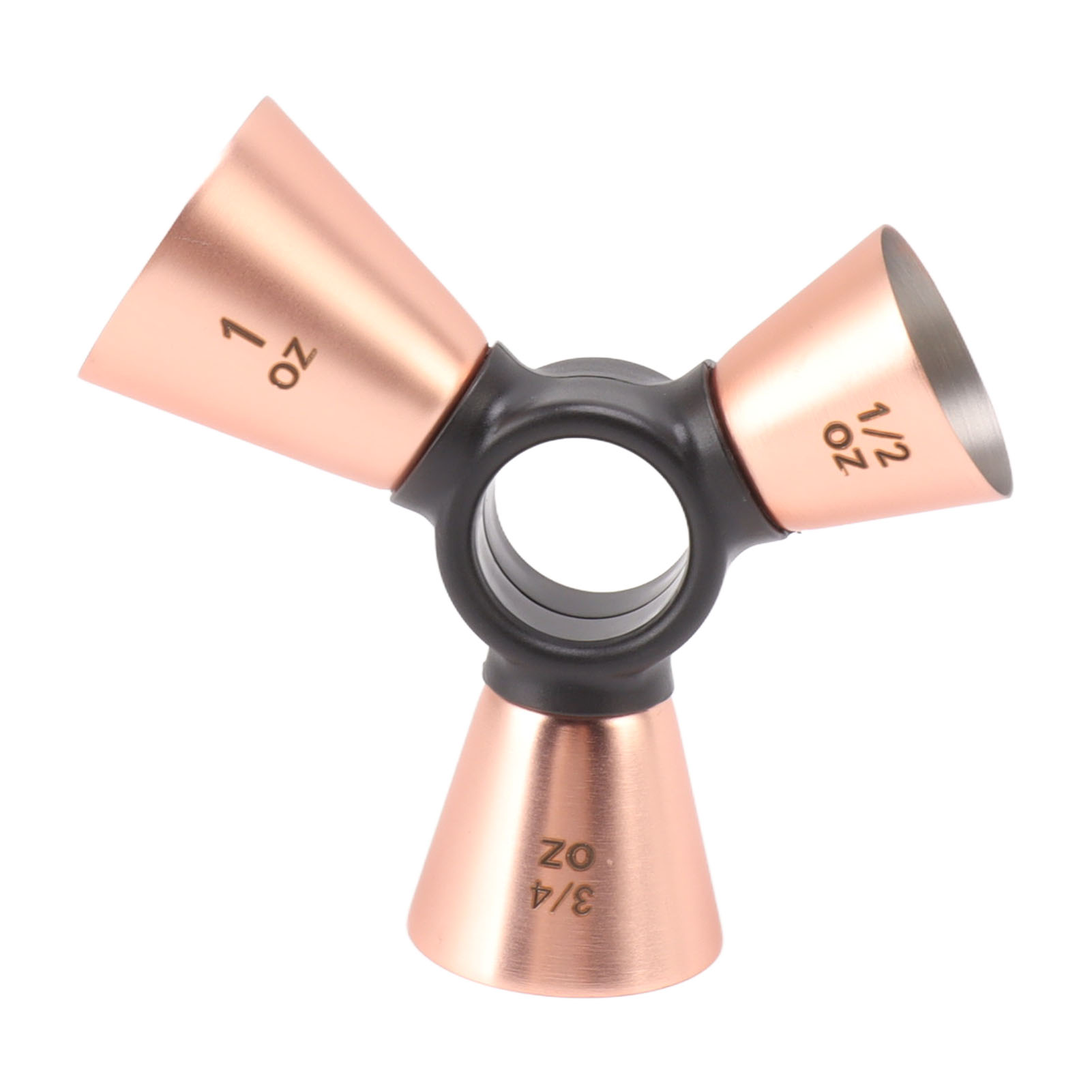 Dreiseitiger Messbecher Aus Edelstahl 304, Ergonomisches Weinmessinstrument Für Weinmischwerkzeuge, Kupferbeschichtet