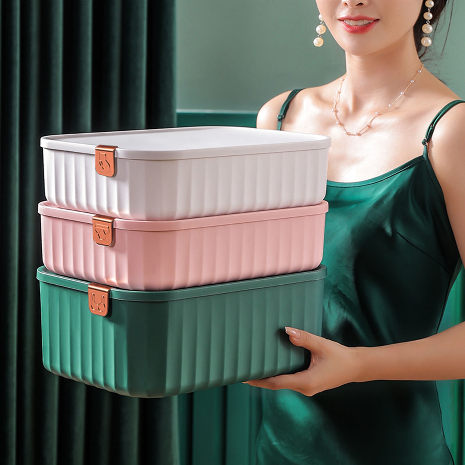 Unterwäsche- Und Sockenorganizer Mit 10 Fächern, Platzsparend, Für Schubladen, Ideal Für Zuhause, Schlafzimmer Und Studentenwohnheim, Rosa