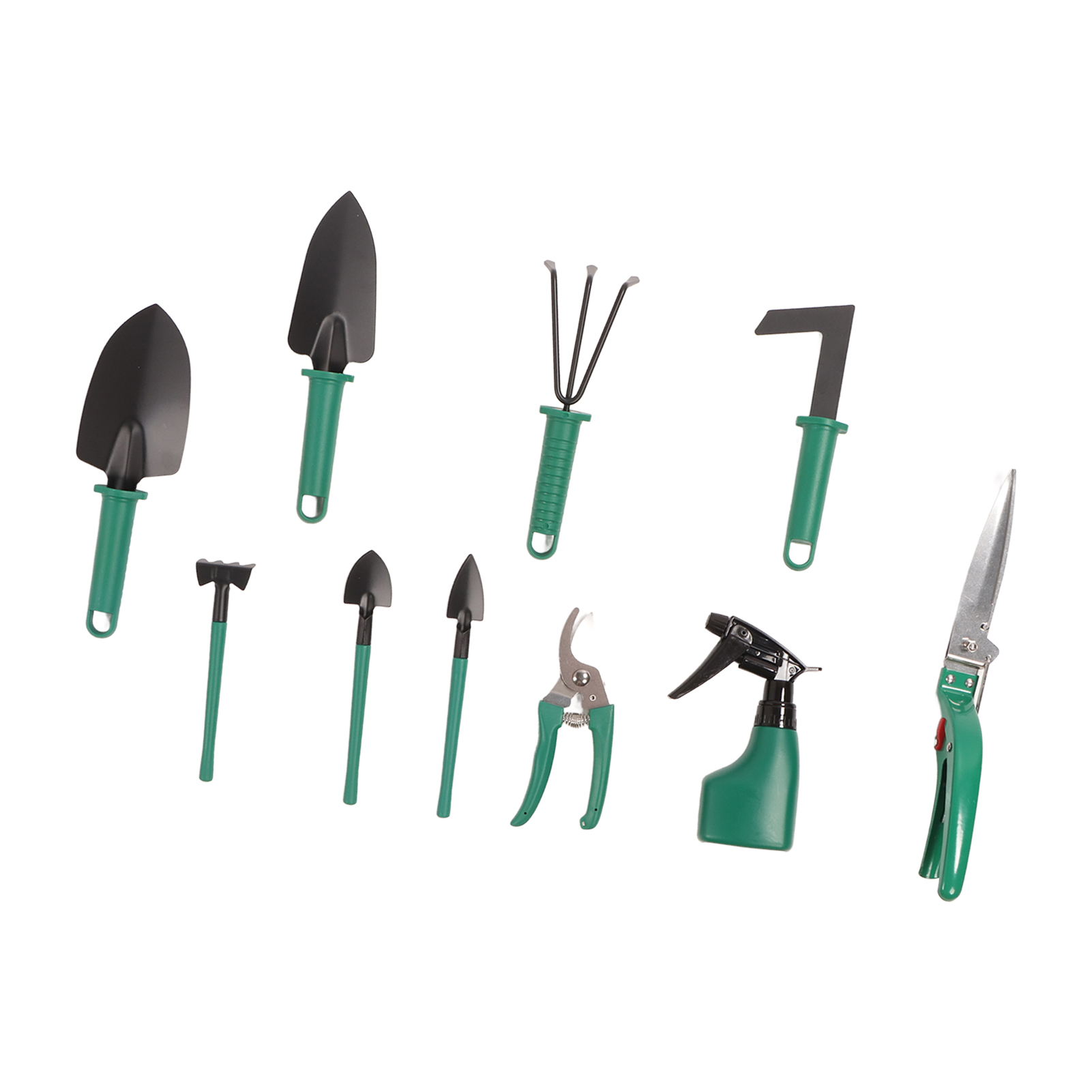 10-teiliges Gartenwerkzeugset Mit Robustem Metall-kunststoff-griff Und Ergonomischem Koffer Für Die Garten- Und Landschaftsgestaltung Im Innen- Und Außenbereich