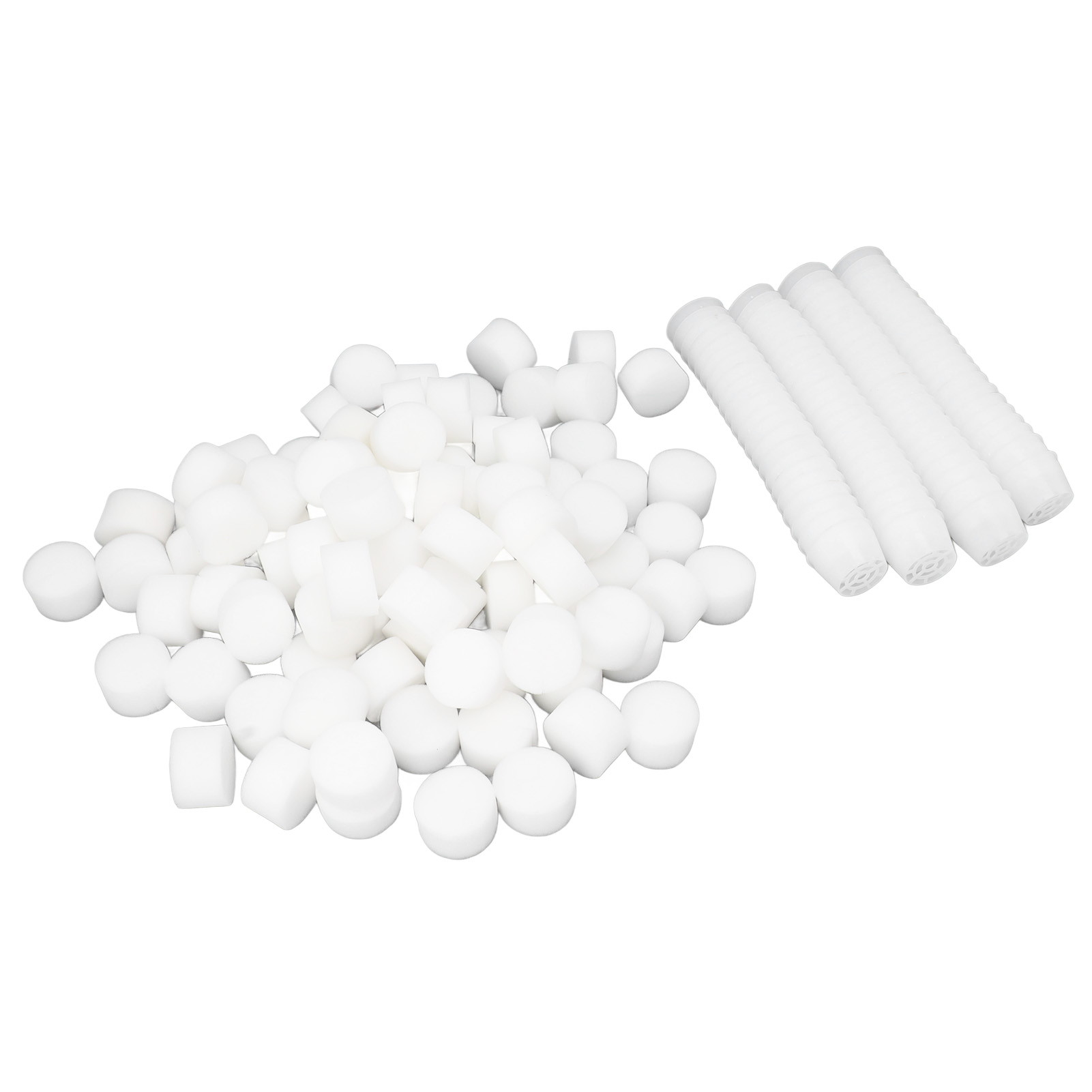 Set Mit 100 Hydroponik-anzuchtkörben, Schwämmen, Runden Pflanzkörben, Pflanzenwachstumsschwämmen, Weiß