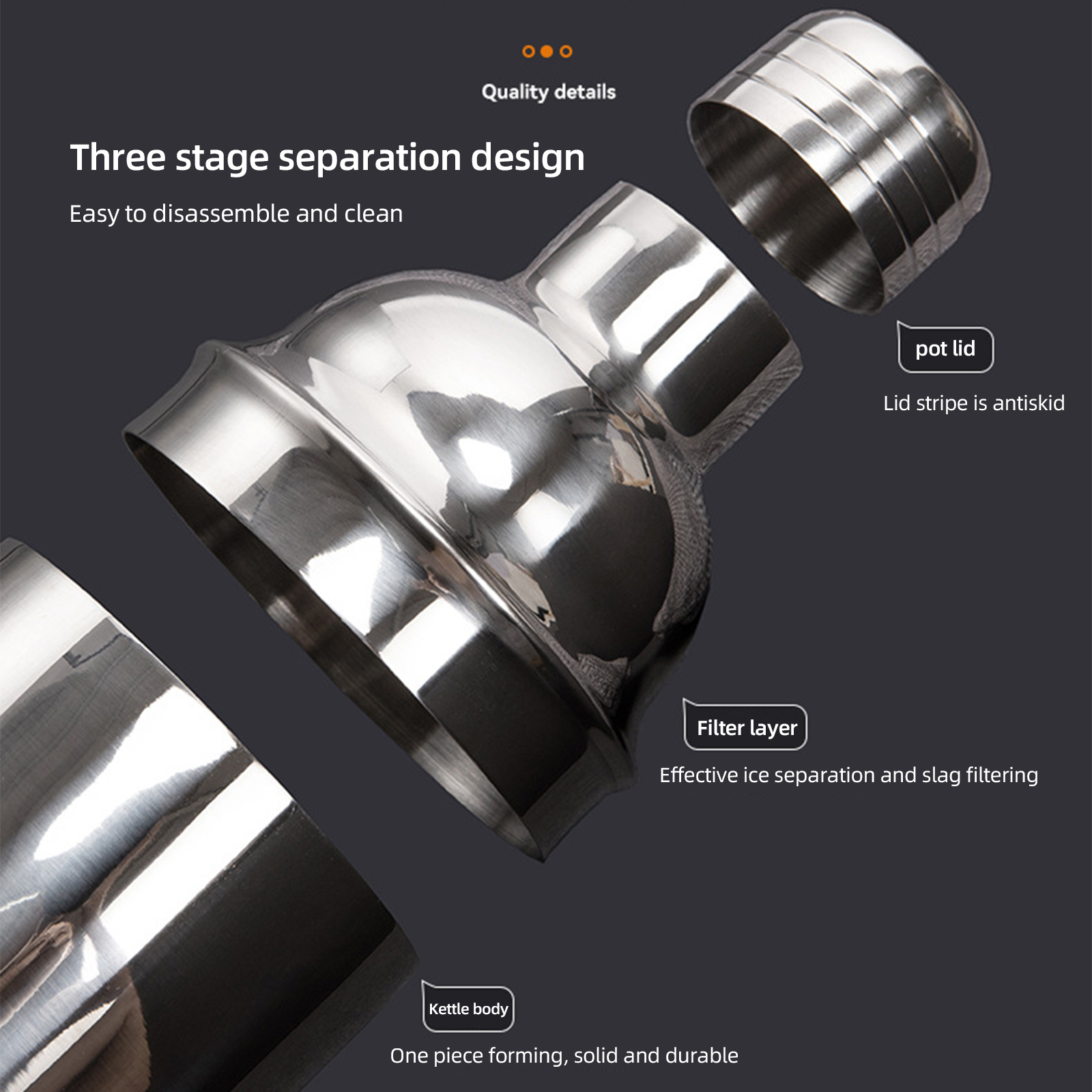 Edelstahl-mixer-set, Cocktailshaker, Glasmixer-set