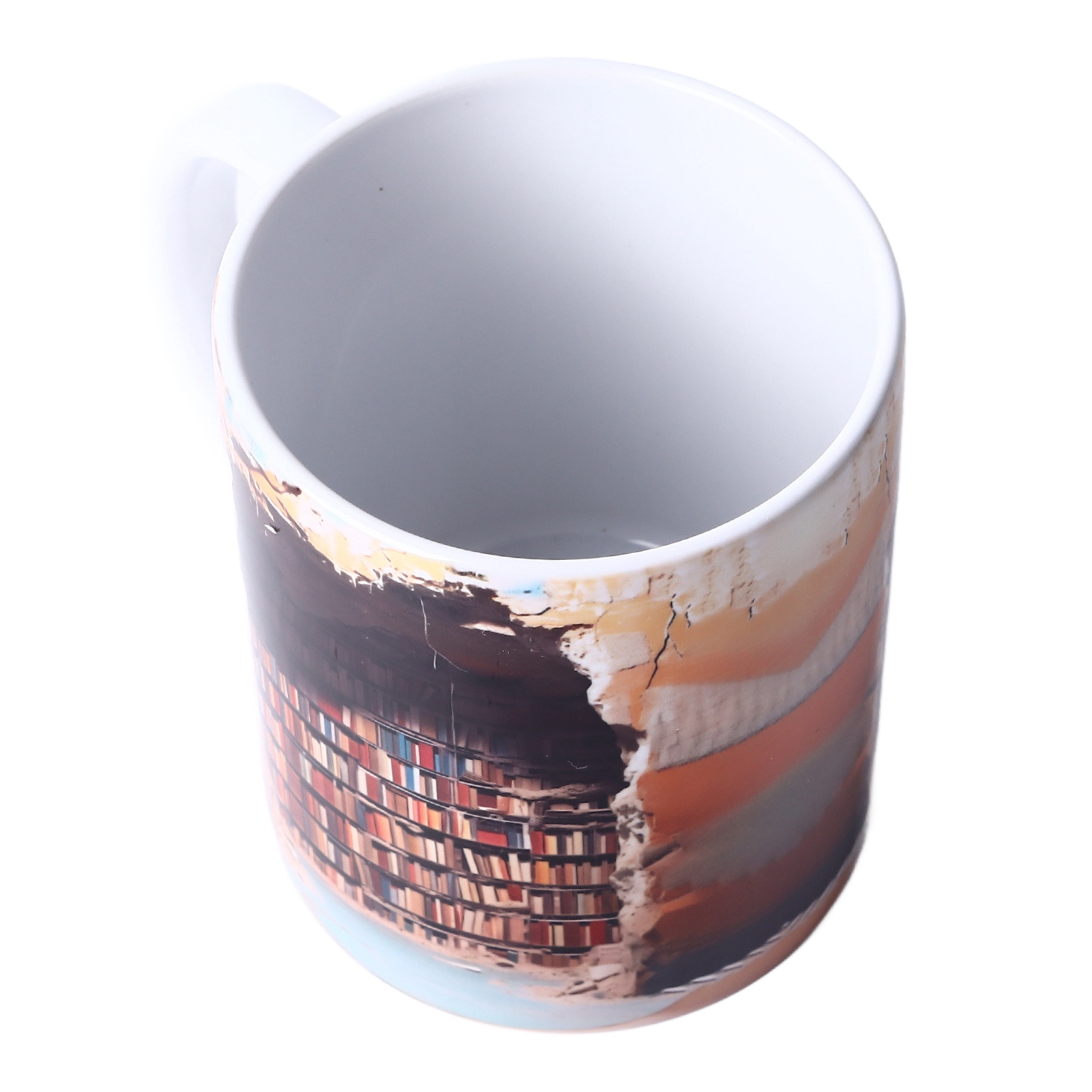 3d-kaffeebecher Mit Bücherregal, Teebecher, Hitzebeständiger Keramikbecher, Multifunktional, Für Zuhause, Studentenwohnheim, Büro, Typ 6