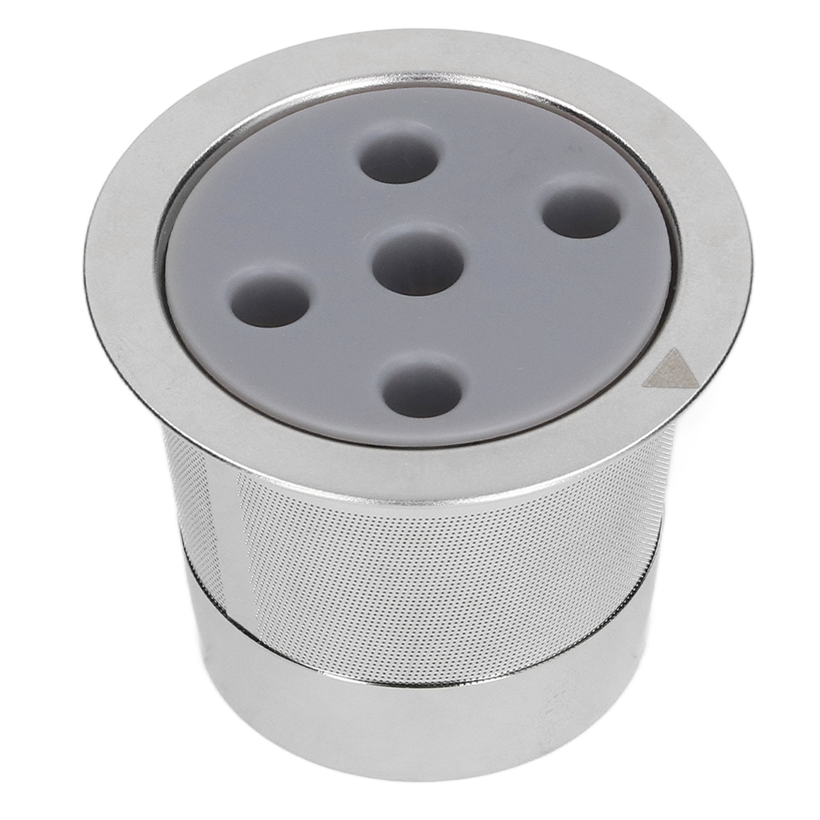Wiederverwendbarer 5-loch-kapselkaffeefilter Aus Edelstahl, Filter Für Gemahlenen Kaffee Mit Bürste