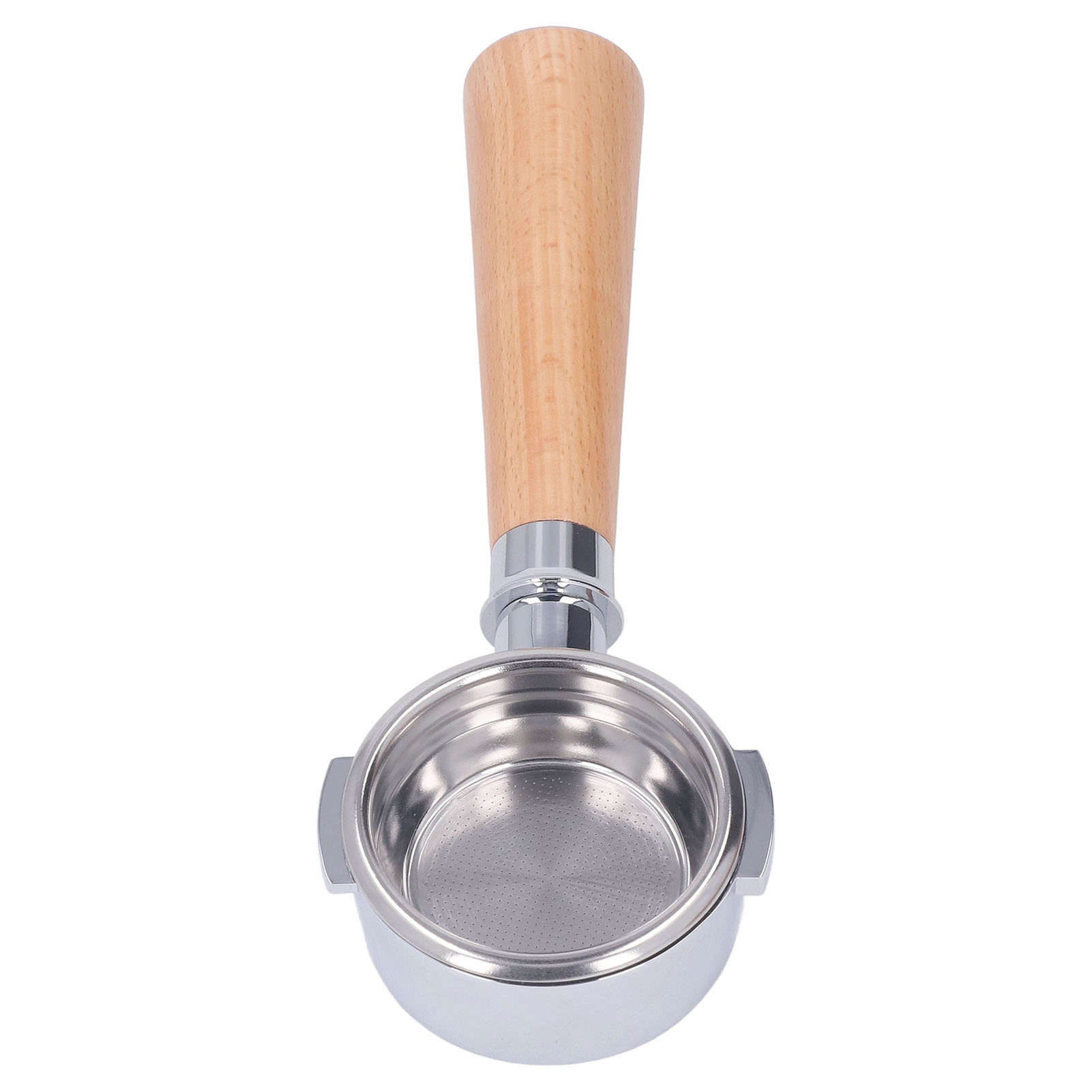 Kaffeefilterhalter Aus Aluminiumlegierung, 58 Mm, 2 Halterungen, Bodenloser Filterhalter Mit Einlagigem Filtersieb