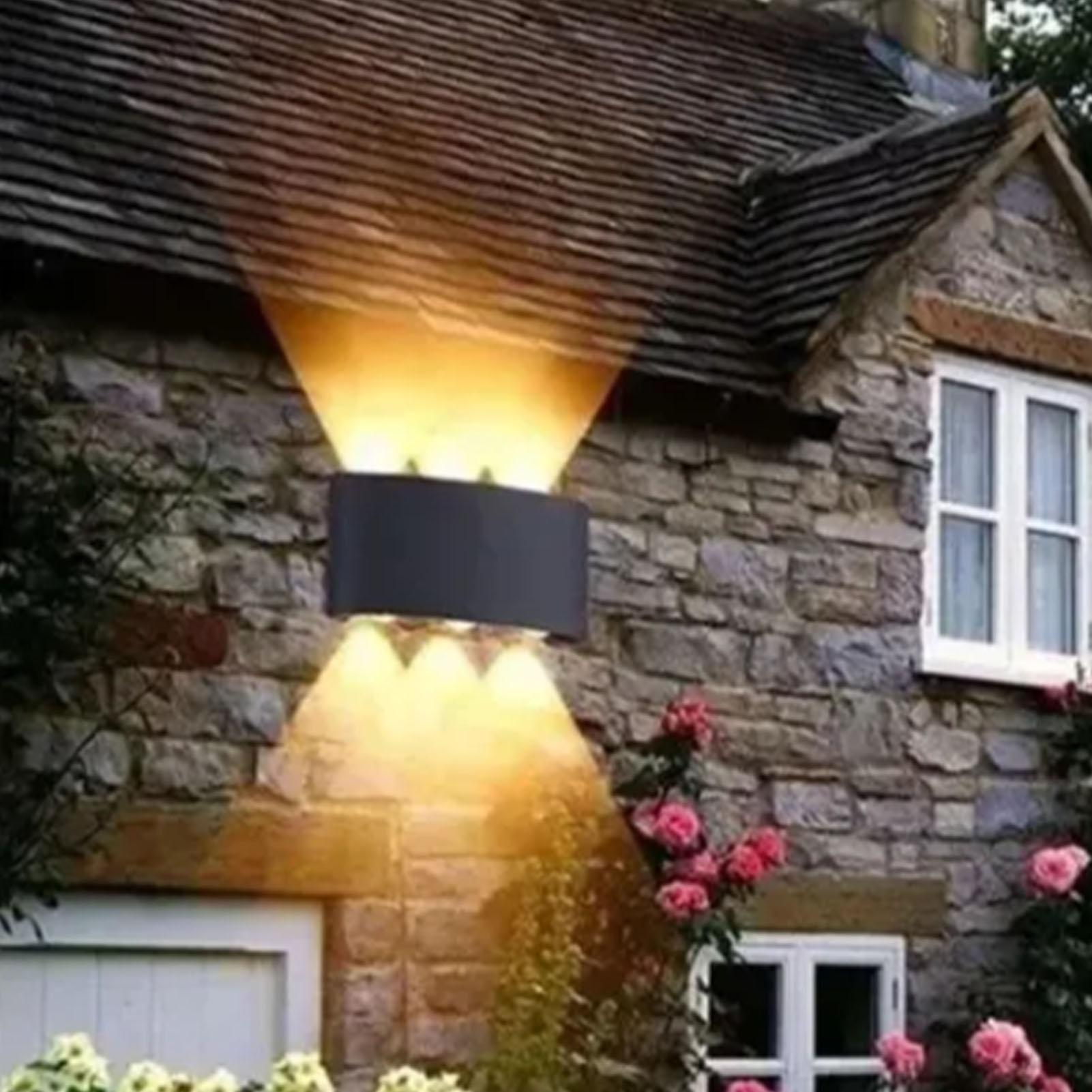 Led-außenwandleuchte Mit 6 Leds, Wasserdicht, Aluminium, Für Garten Und Veranda, 6 W, Ac 100–260 V, Schwarz