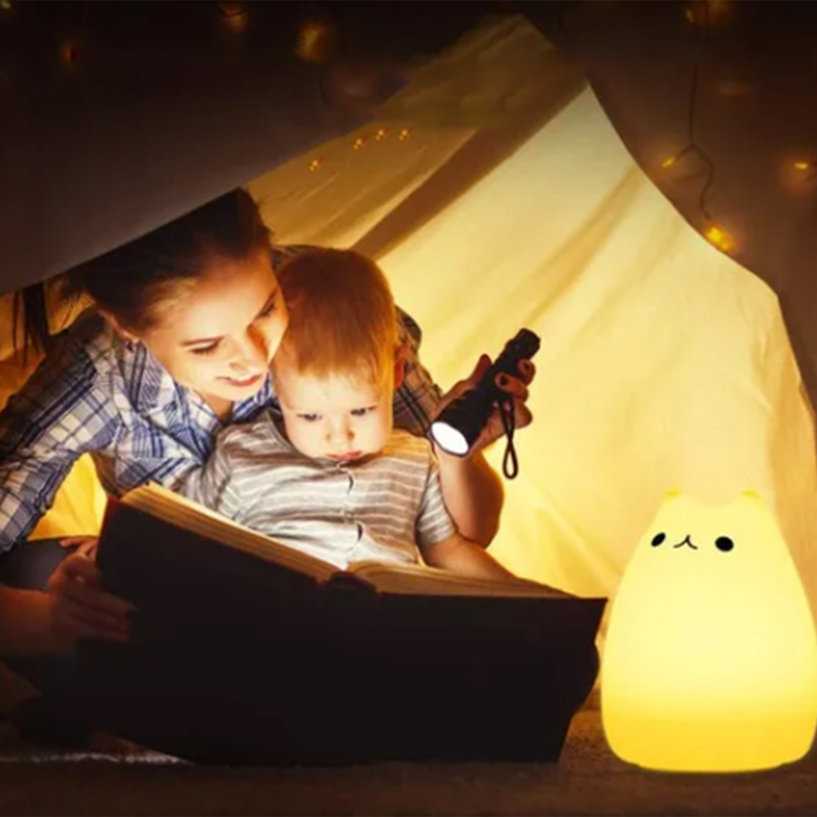 Ein Süßes Nachtlicht Für Kinder Mit 7-farbiger Led Und Usb-ladefunktion. Ein Nachtlicht Fürs Kinderzimmer.