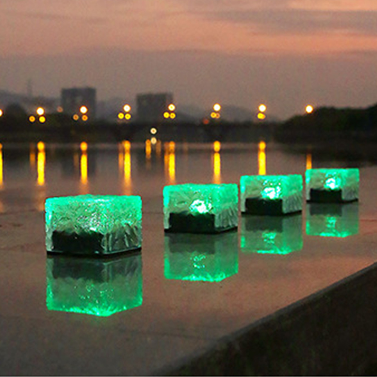 Solarlampe Mit Abs-led-schirm, Wasserdicht, Zum Eingraben, Für Garten, Rasen, Außenbereich, Mit Grünem Licht