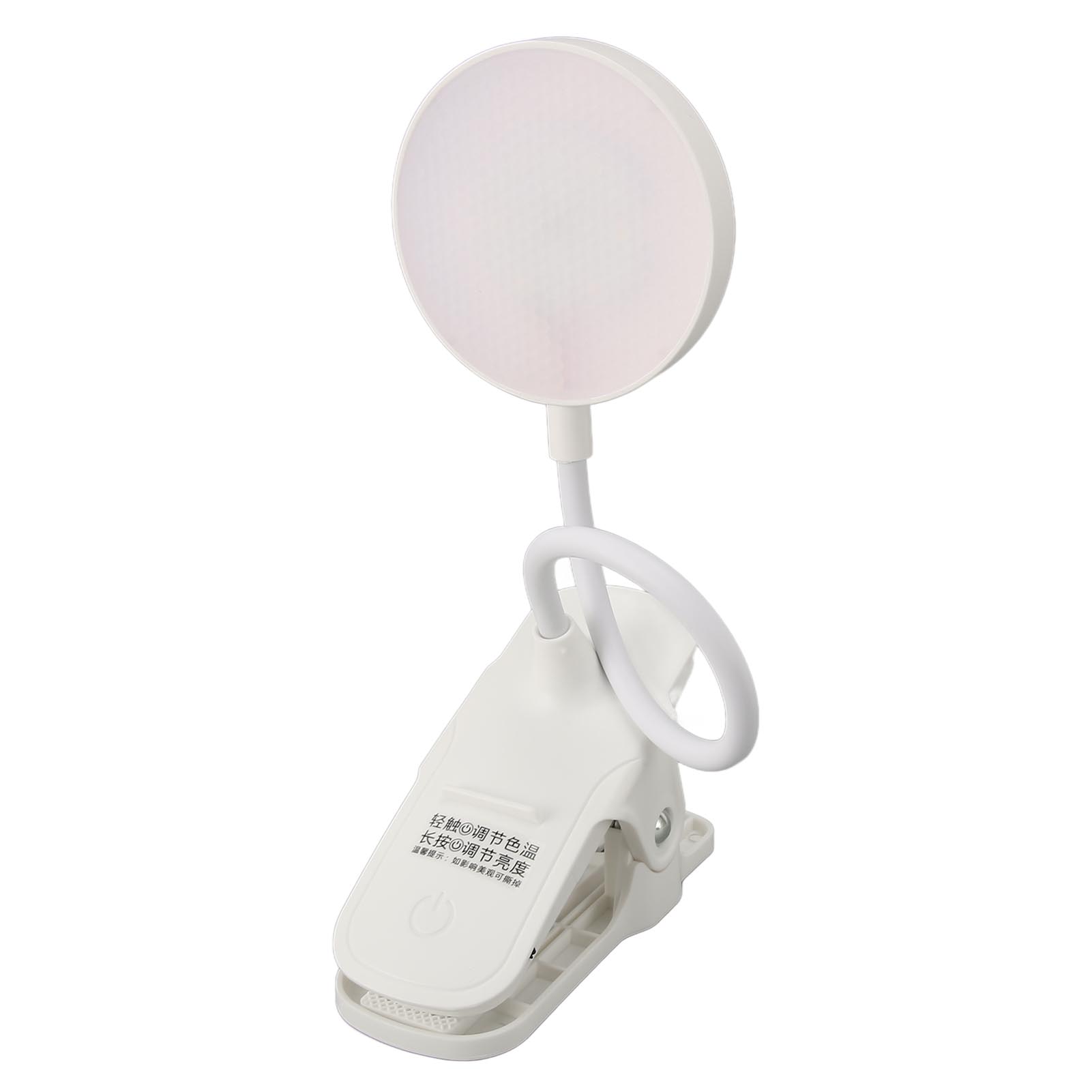 Flexible Led-schreibtischlampe Mit Flexiblem Hals, 3 Helligkeitsstufen, Batterieklemme Für Studentenwohnheim Oder Büro