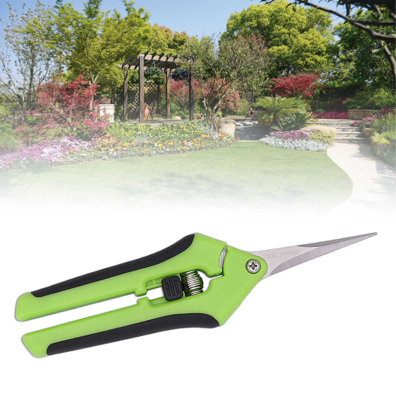 Gartenschere Aus Edelstahl Mit Antihaftbeschichtung, Komfortablem Griff, Für Den Ökologischen Gartenbau