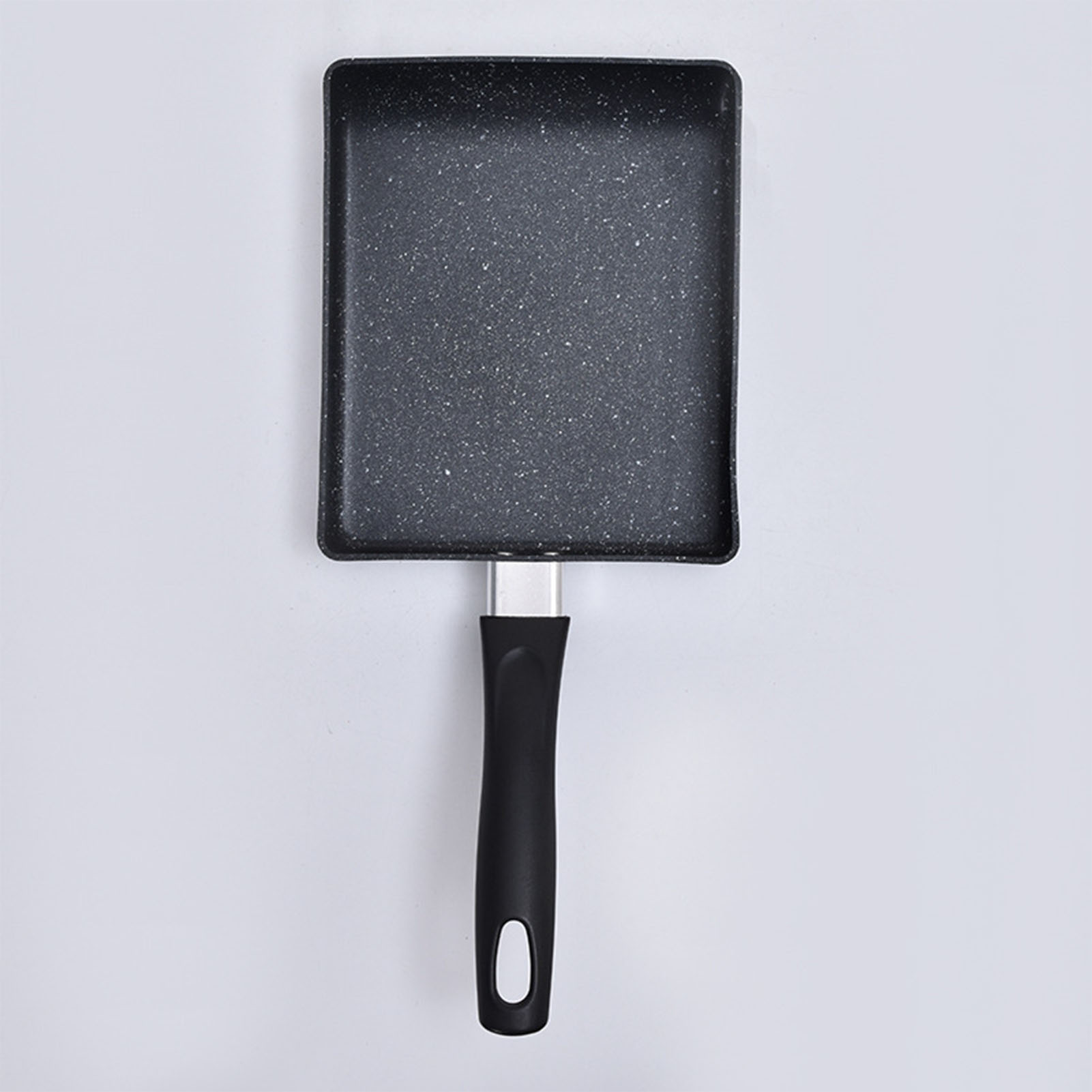 Mini-bratpfanne, Schwarz, Für Den Hausgebrauch, Tragbar, Japanischer Stil, Rechteckig, Zum Braten Von Eiern, Mini-omelettpfanne, 13 X 18 Cm