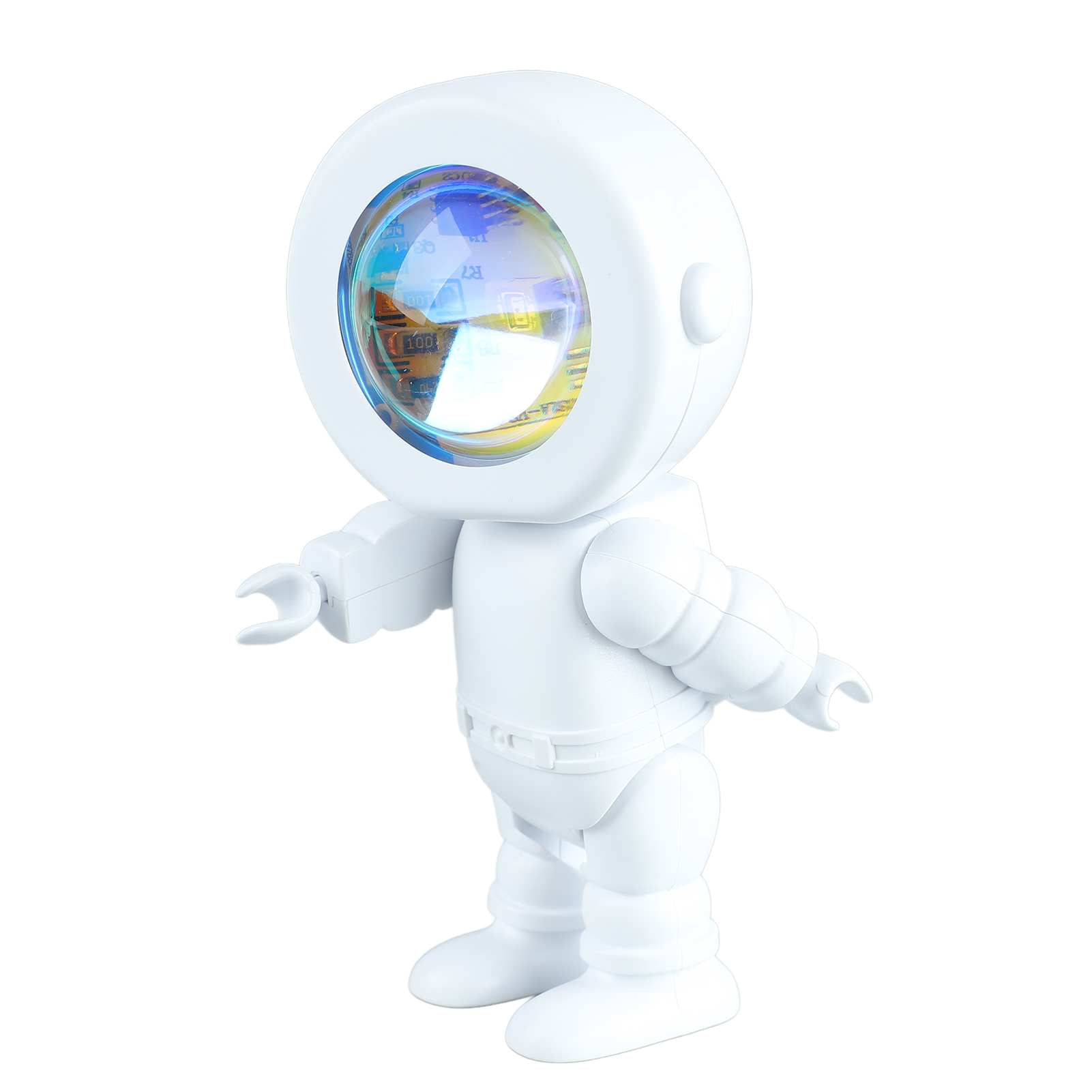 Romantische Astronauten-roboterlampe Mit Led-lichtprojektor Für Schlafzimmer, Live-übertragung, Partyraumdekoration, Touch-ladefunktion, 7 Wechselnde Farben