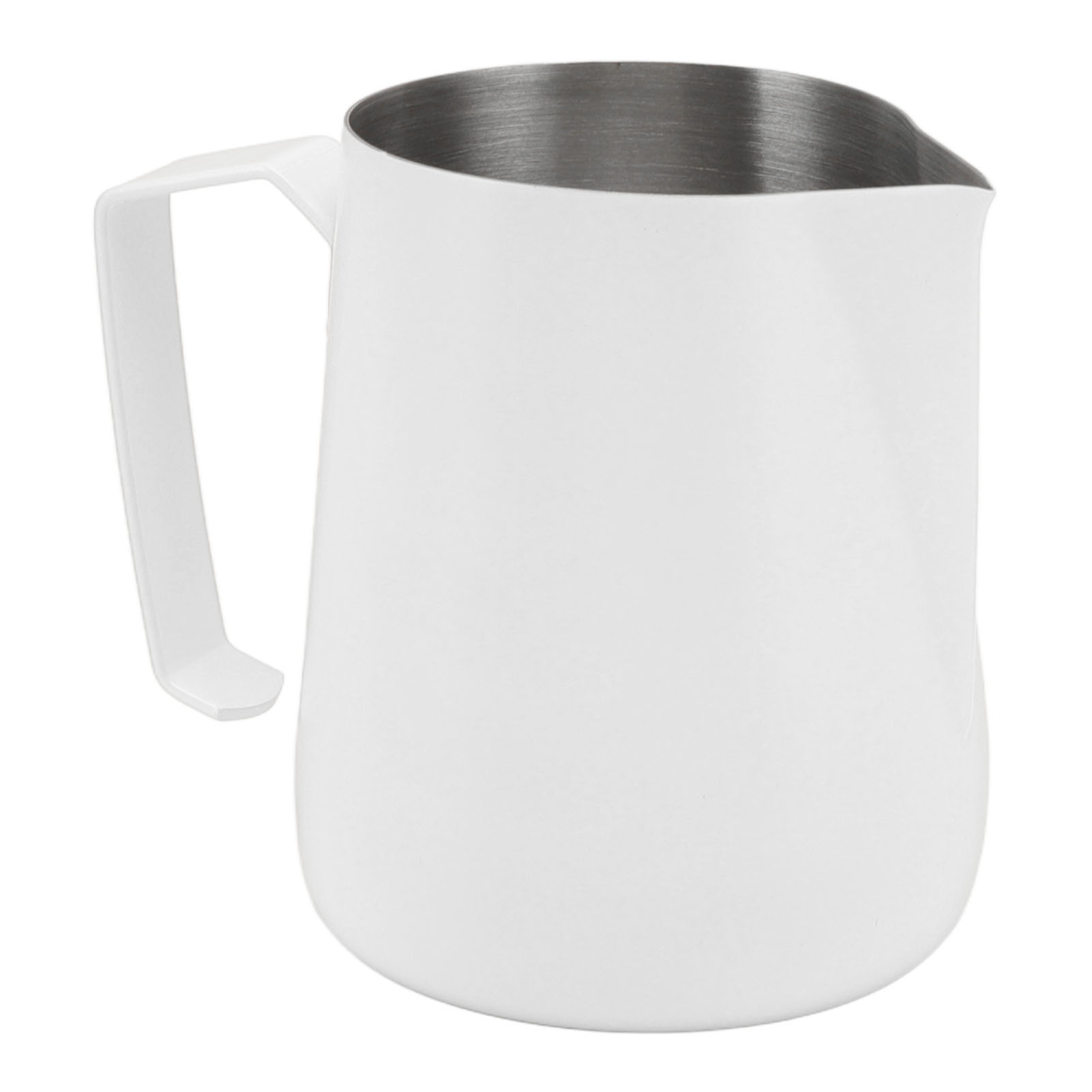 Milchaufschäumkännchen 450 Ml, Edelstahl 304, Milchaufschäumkännchen, Für Cafés Und Zuhause, Weiß
