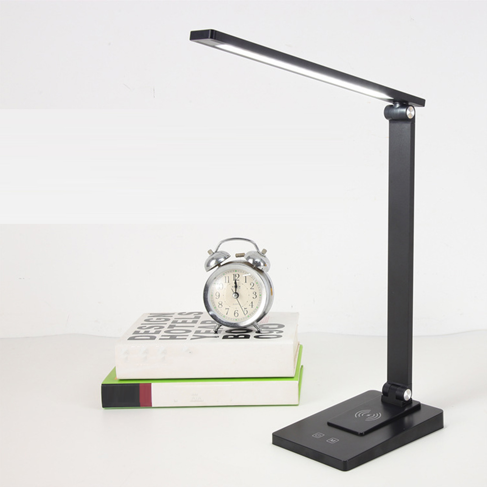 Led-schreibtischlampe Mit 3 Helligkeitsstufen, Augenschonend, Faltbare Leselampe Fürs Büro, Kabelloses Laden Per Usb, 2500 Mah, Wiederaufladbare Version