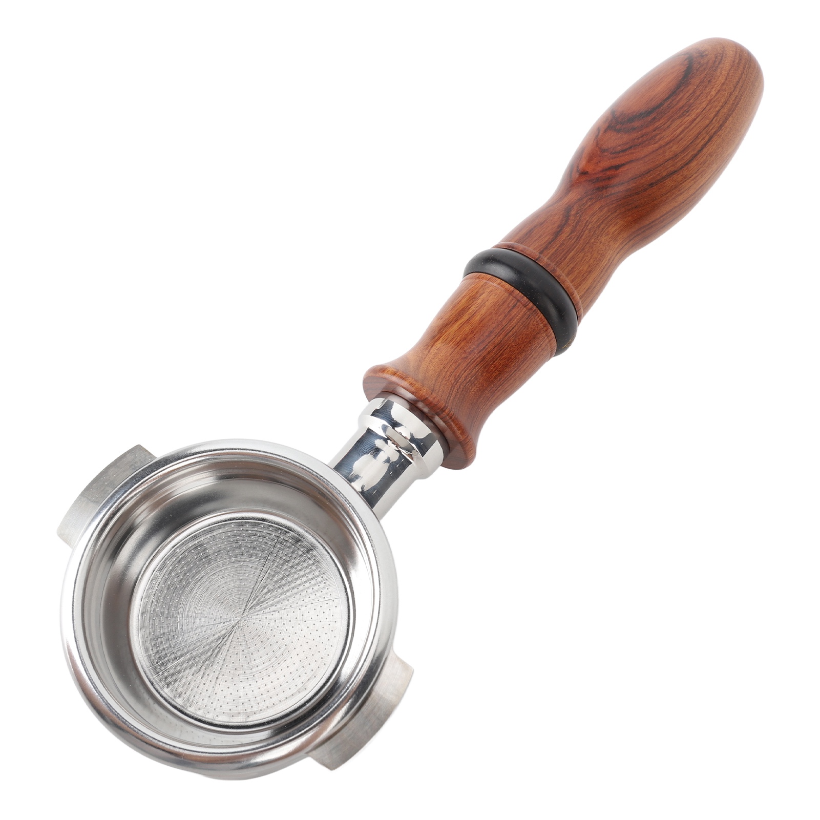 58-mm-siebträger Ohne Boden Mit Rosenholzgriff Für Edelstahl-kaffeemaschinen, Leer, Passend Für Expobar E61, Gemilai, Typ 2
