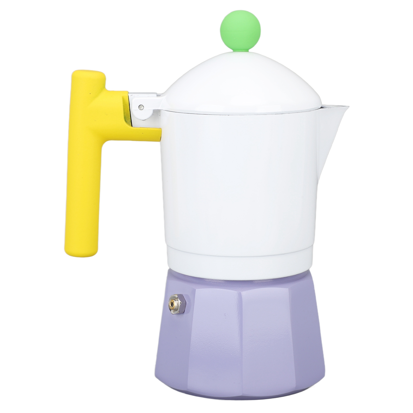 Moka-kaffeebereiter Aus Aluminium, Italienischer Moka-kaffeebereiter Für Den Herd, Für Zuhause, Büro Und Reisen, Lila