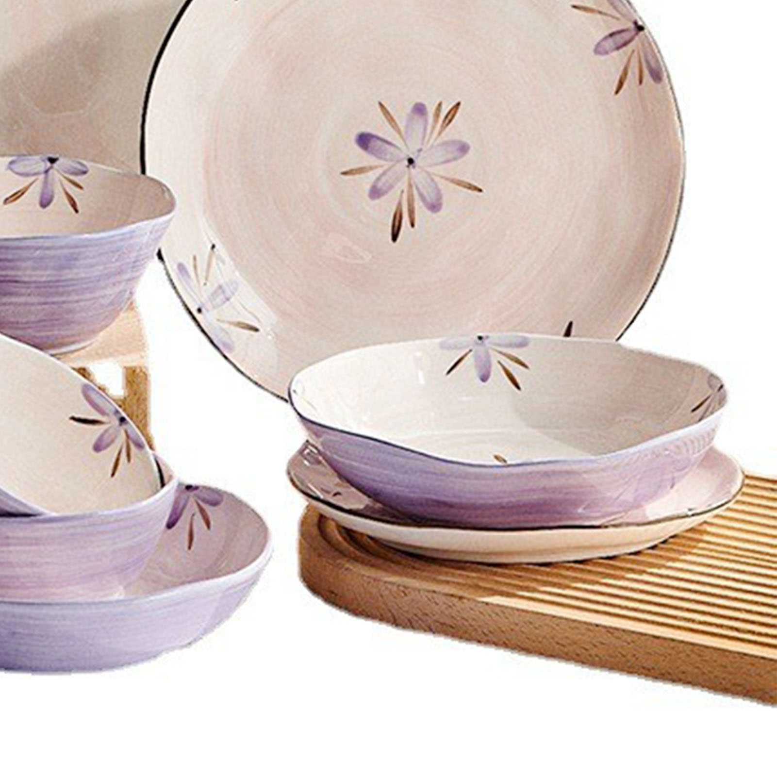Wunderschöne, 12,7 Cm Große, Violette Keramikschüssel – Eine Exquisite Keramikschüssel Für Suppe, Salat, Pasta, Reis Und Desserts.