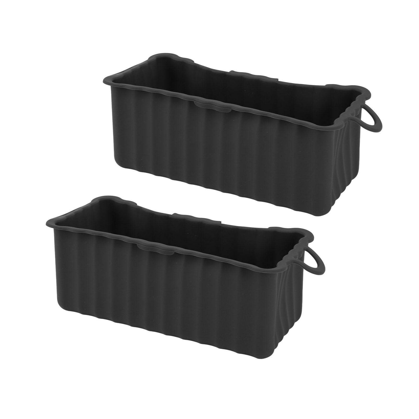 Blackstone 2-teilige Silikon-fettauffangschale Für Grills, Wiederverwendbar, Rechteckig, Für Campinggrills, Schwarz