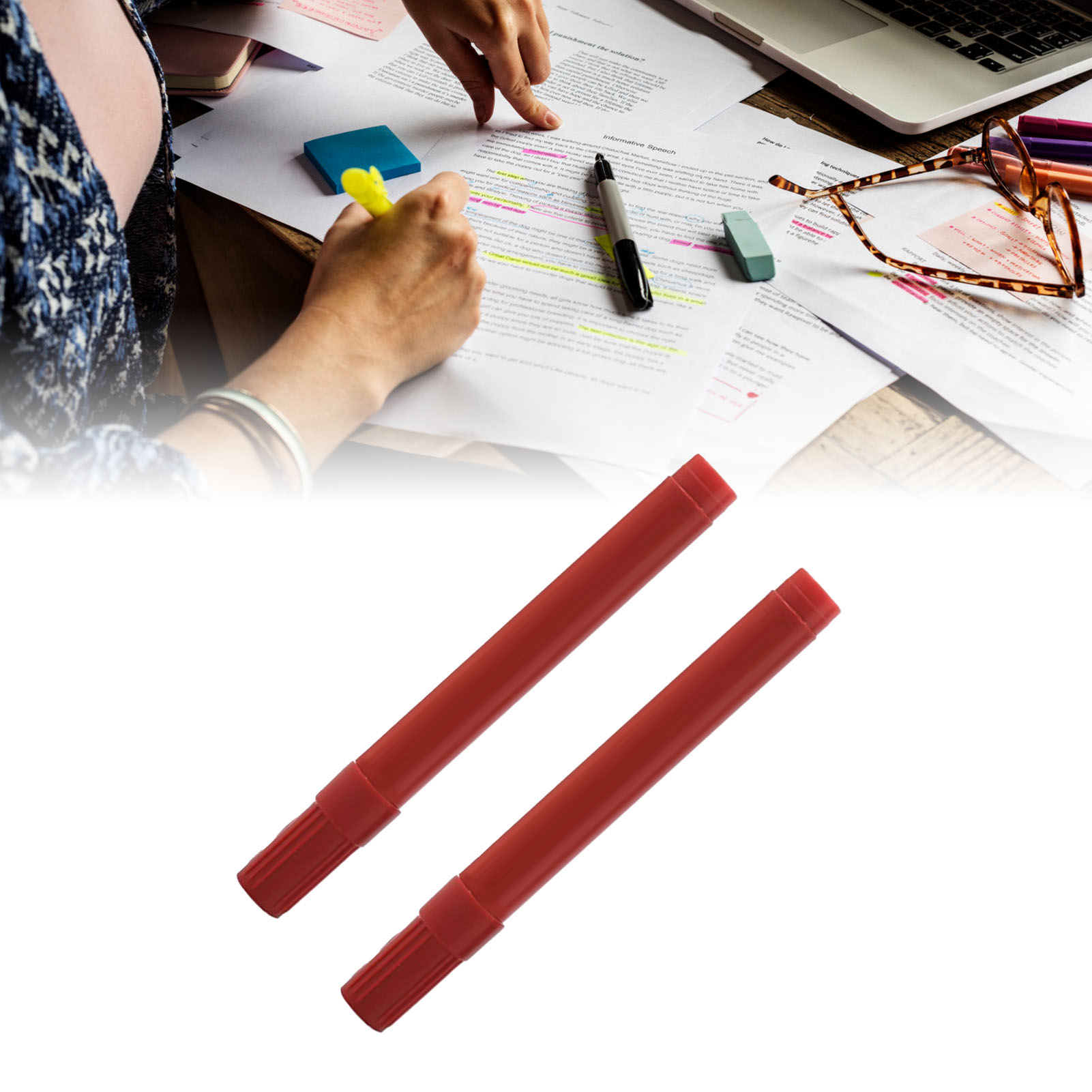 Breitspitziger Filzstift, Ölfarbe, Permanentmarker Für Logistik, Expresswerbung, Rot
