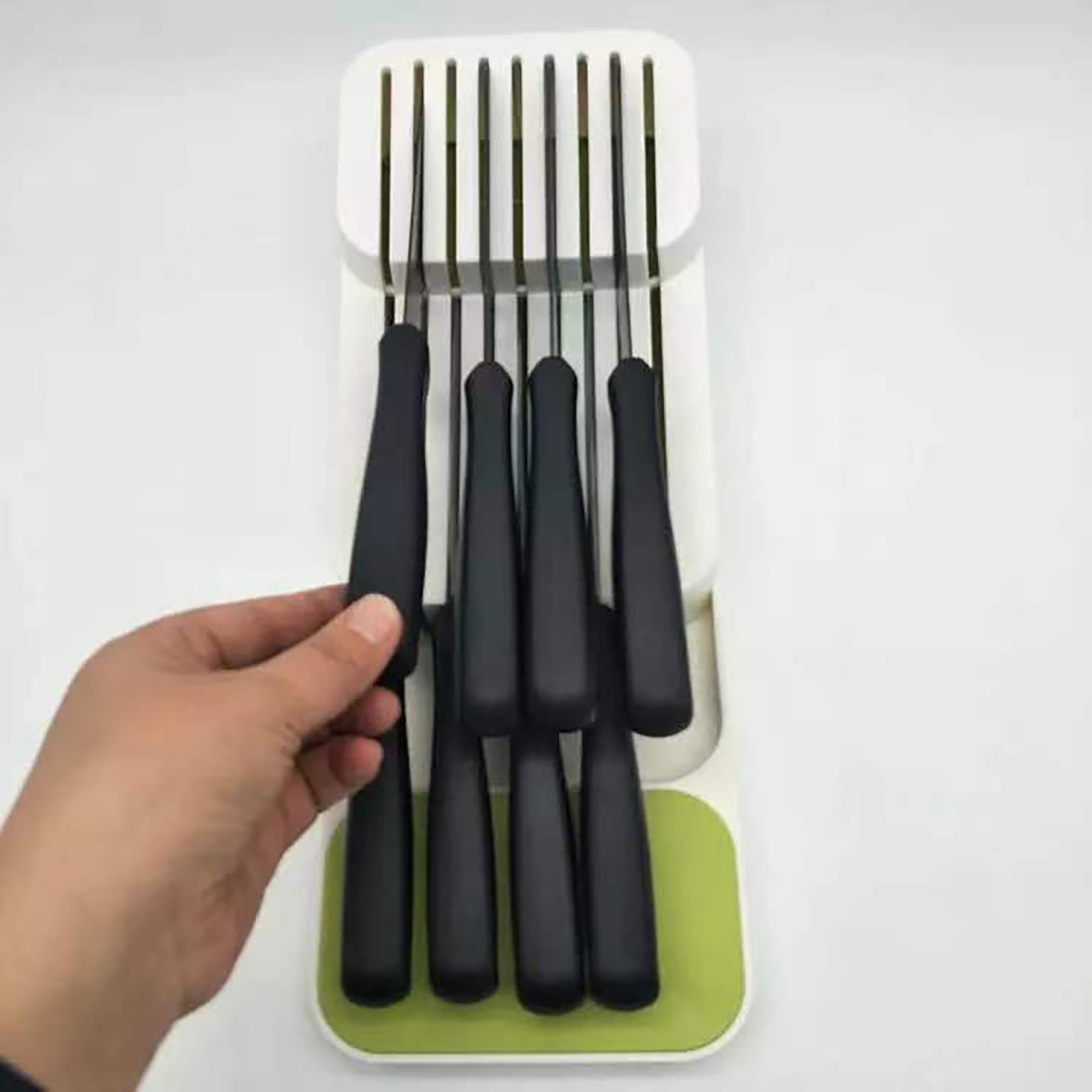 Messerblock, Besteckhalter, Küchenarbeitsplatte, Multifunktionales Küchenutensilienregal, Besteckschublade