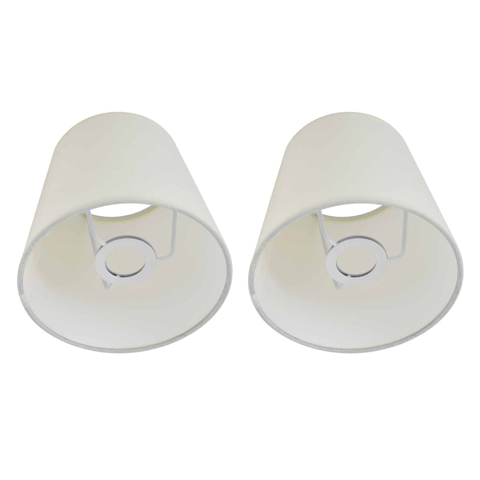 2 Stück Lampenschirme Im Europäischen Stil, Stofflampenschirm Für E14-kronleuchter, Tischlampen, Stehlampen Px17, Beige