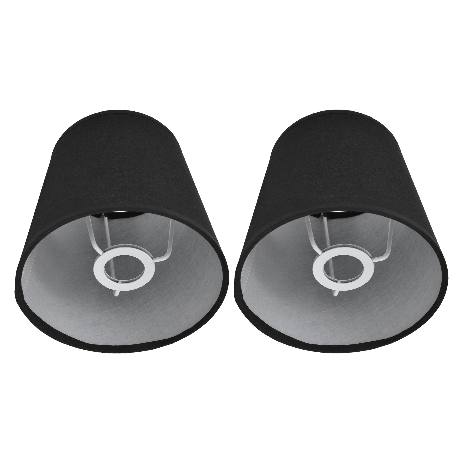Europäisch Inspirierter Lampenschirm Für Den Innenbereich, Stofflampenschirm Für E14-kronleuchter, Tischlampen, Px15-stehlampen, Schwarz