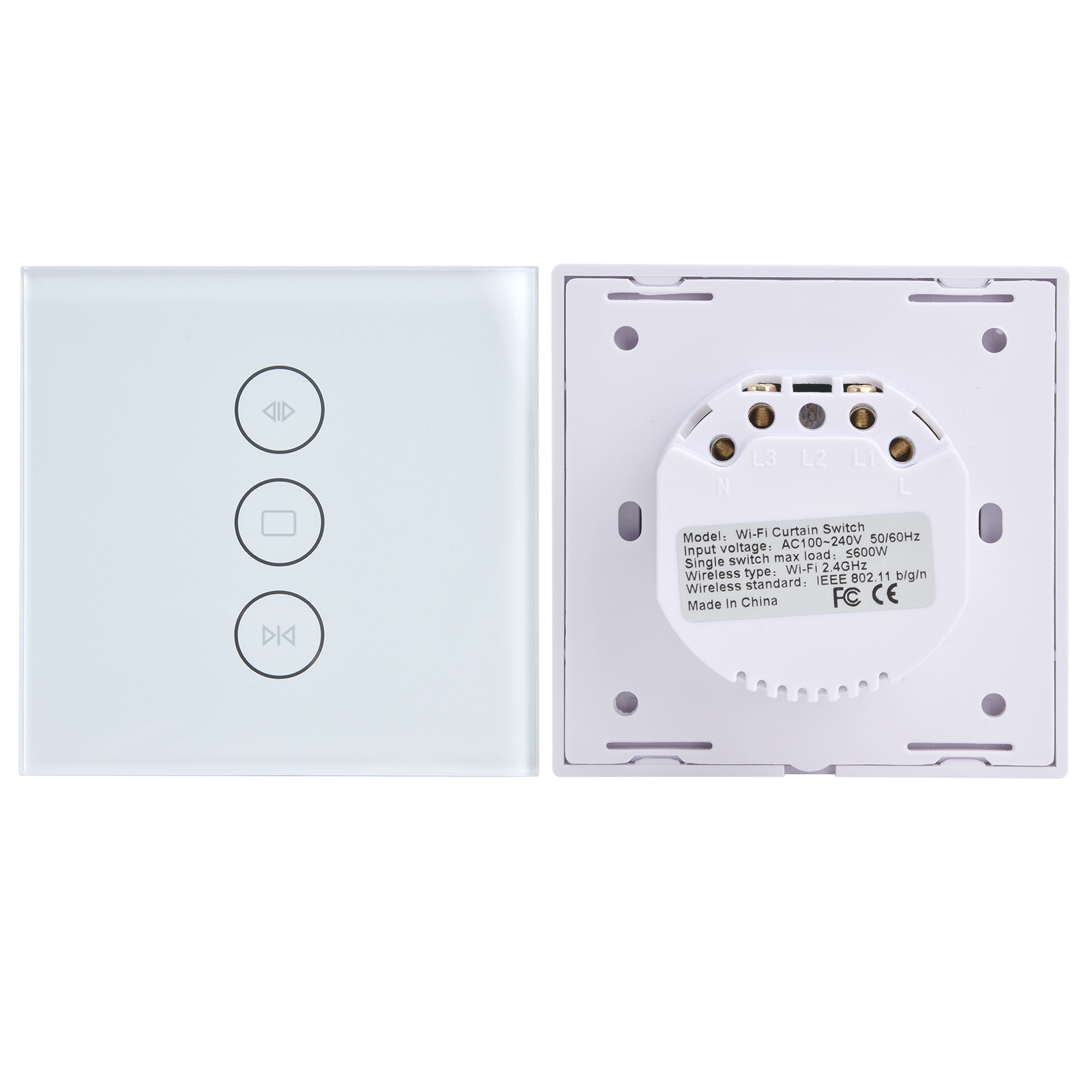 Intelligenter Vorhangschalter Mit Wlan-app-fernsteuerung, Sprach- Und Touch-steuerung, Rollladenschalter Für 100–240 V