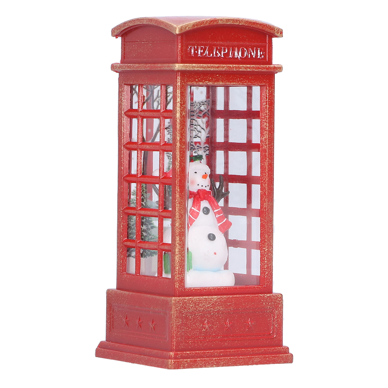 Weihnachtsdekoration, Telefonzellendekoration, Nachtlampe, Heimdekoration, Leuchtdekoration, Geschenk, Schneemann