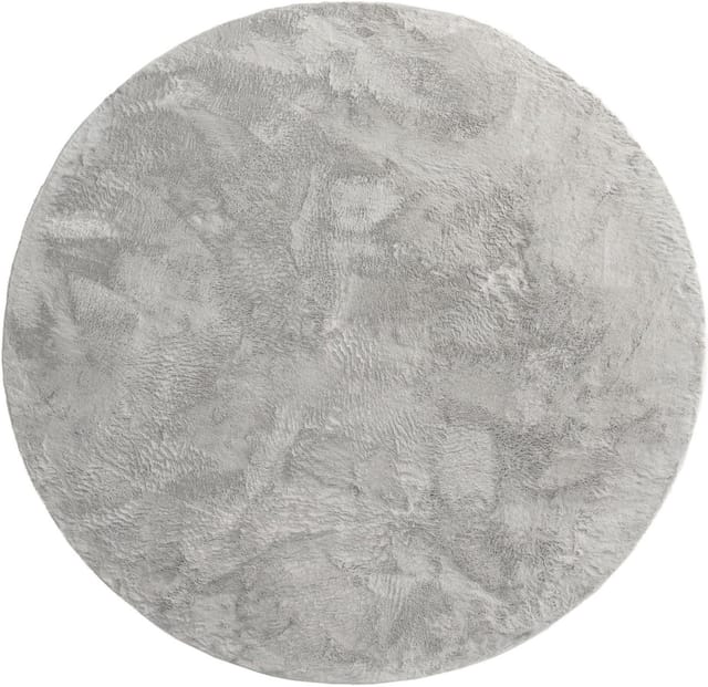 Paco Home Fellteppich Kunstfell Soft 380, rund, Höhe: 14 mm, Langflor, Kuschelteppich - besonders weich, Uni-Farben