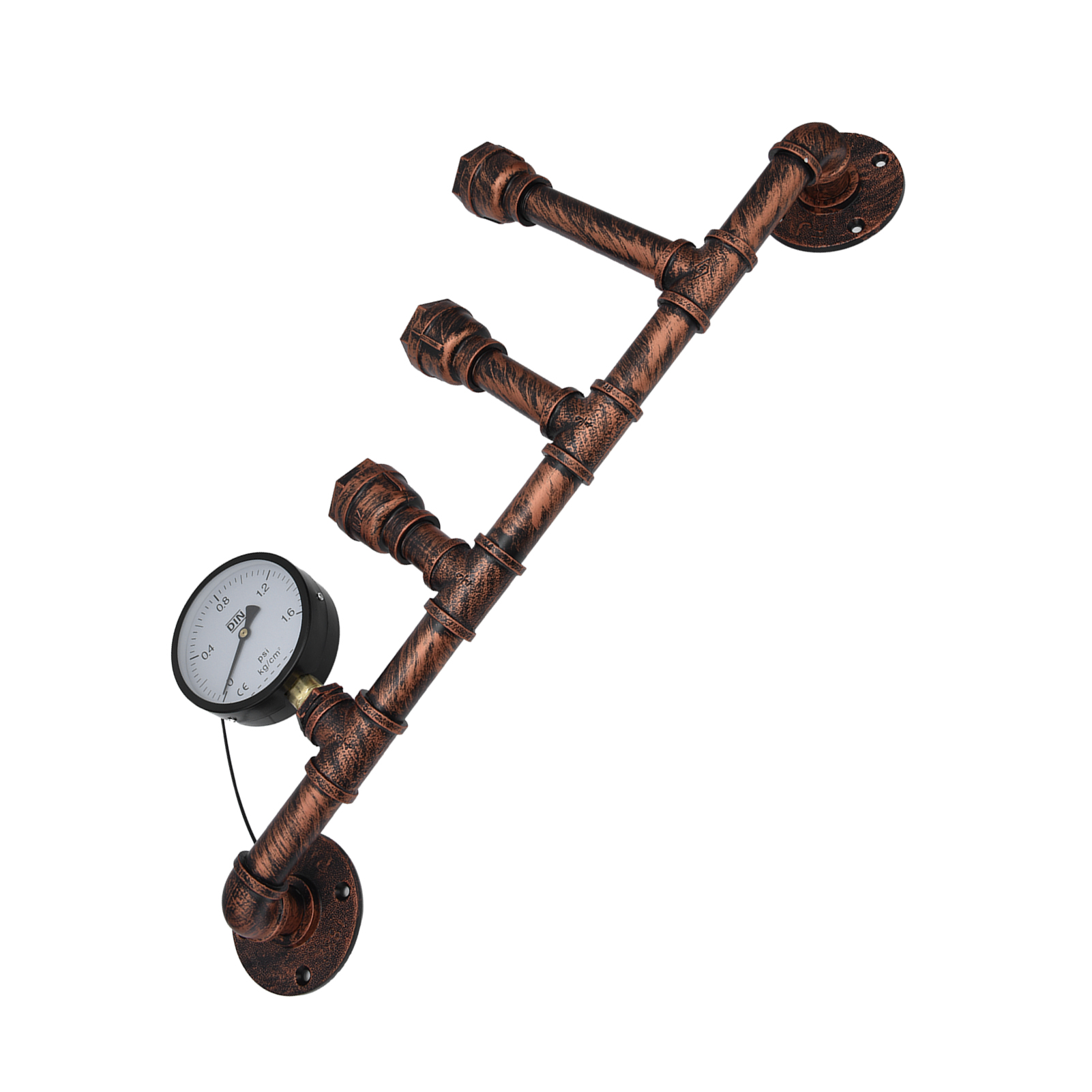 Dreiflammige Wandleuchte Aus Eisen Im Retro-steampunk-stil Mit E27-fassung, Für Restaurantflure, 220 V