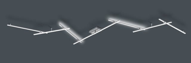 TRIO Leuchten LED Deckenleuchte Indira, Dimmer, mehrere Helligkeitsstufen, LED fest integriert, Warmweiß