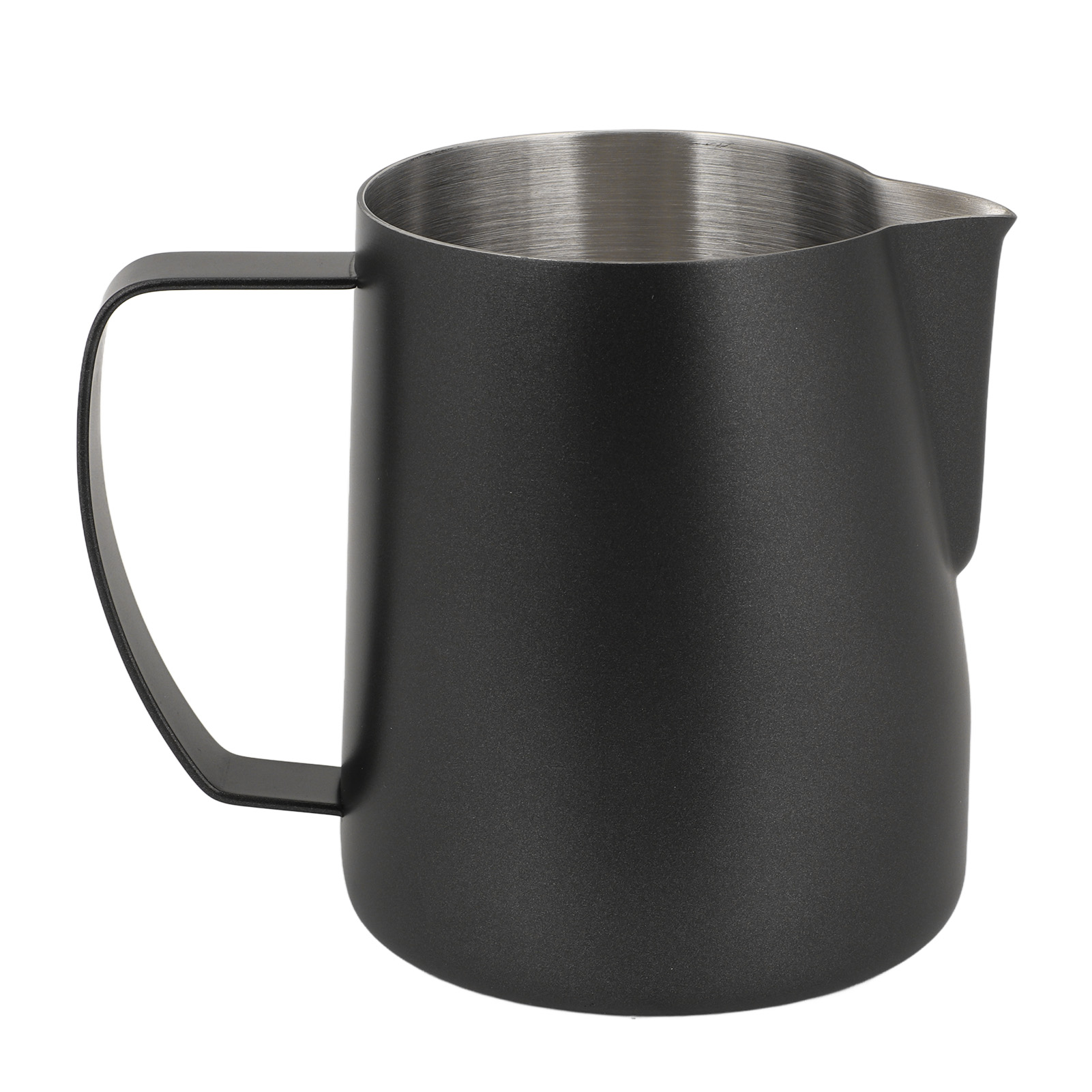 Milch- Und Kaffeeschaumbecher, Edelstahlkännchen, Dampfkännchen, 700 Ml, Latte Art Kaffee, Schwarz