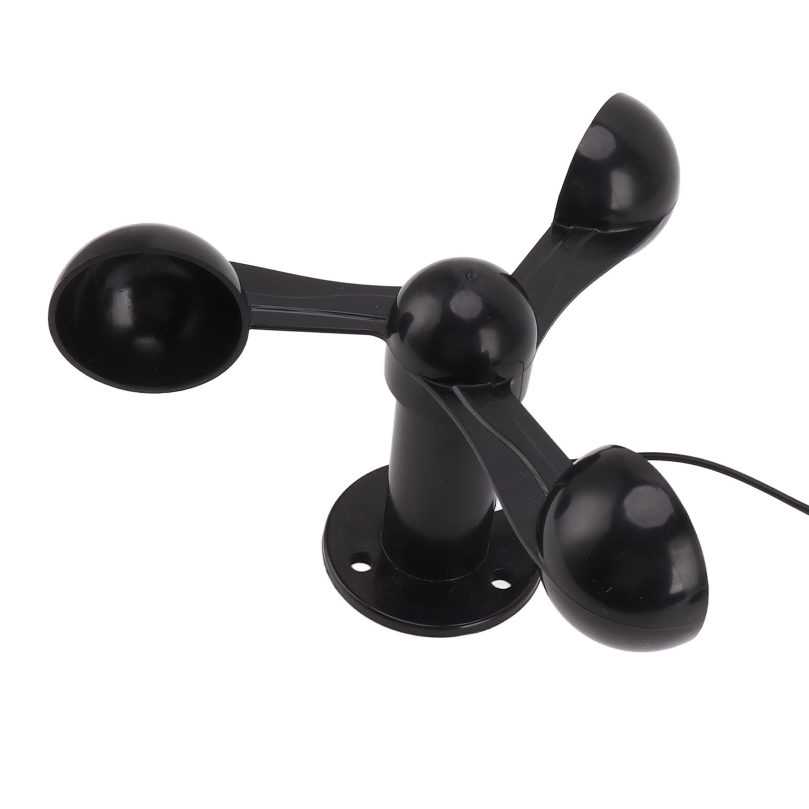Anemometer-windgeschwindigkeitssensor Mit Messbecher Und 8 M Wasserdichtem Kabel, 4 Cm Befestigungsloch, Störungsfrei, 3 Messbecher, Windgeschwindigkeitsmesser Für Den Außenbereich, 0–3,8 V