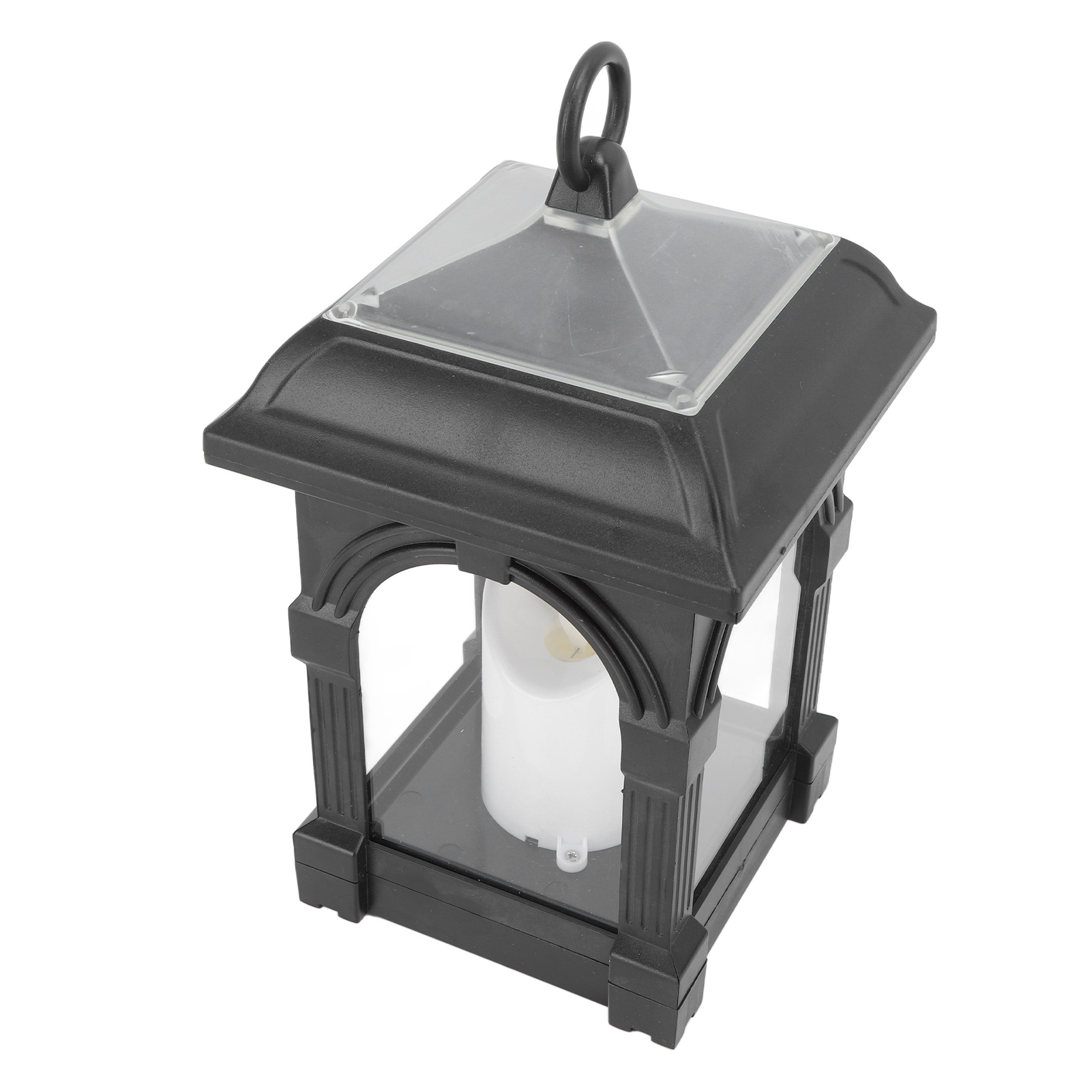 Solarbetriebene Hängelampe, Warme Tischlampe, Gartenlampe, Terrasse, Weg, Dekoration, Schwarz