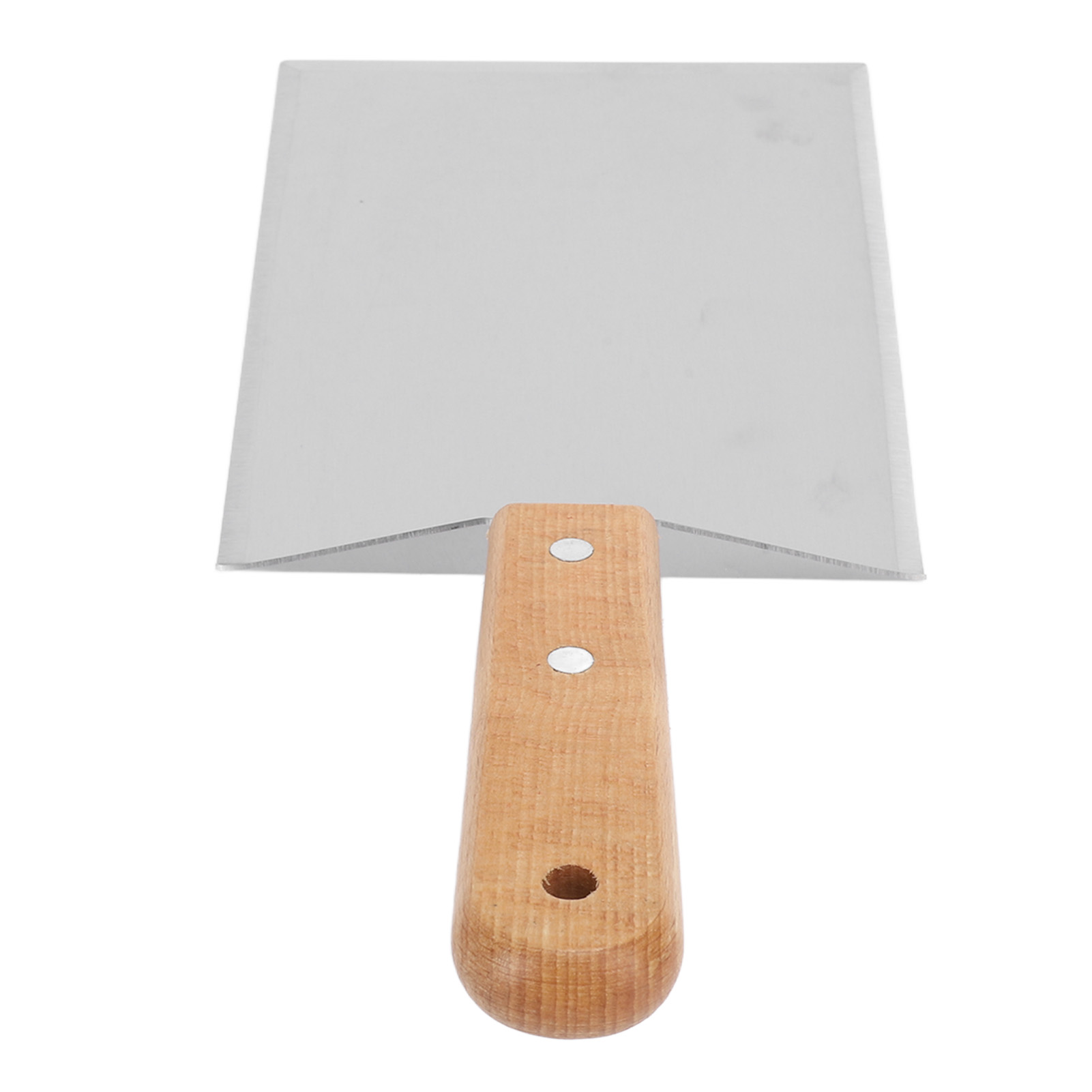 Professioneller Küchenspatel Aus Edelstahl Für Speisen Wie Kuchen, Pizza Und Pfannkuchen Quadratischer Spatel Mit Holzgriff