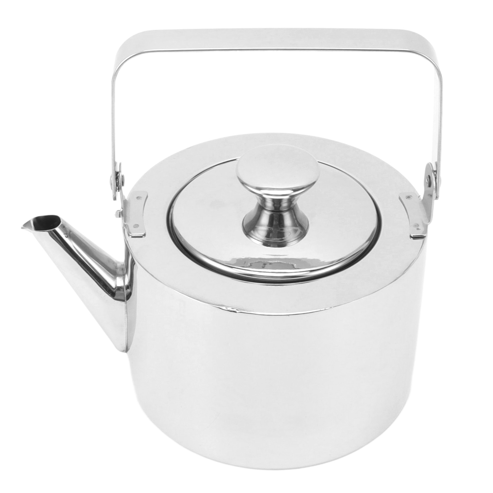 Wasserkocher Aus Edelstahl Mit Sieb, Dickwandiger Metallkessel Mit Pfeife Und Ergonomischem Griff Für Alle Herdarten, Mittelgroß, 1,3 L