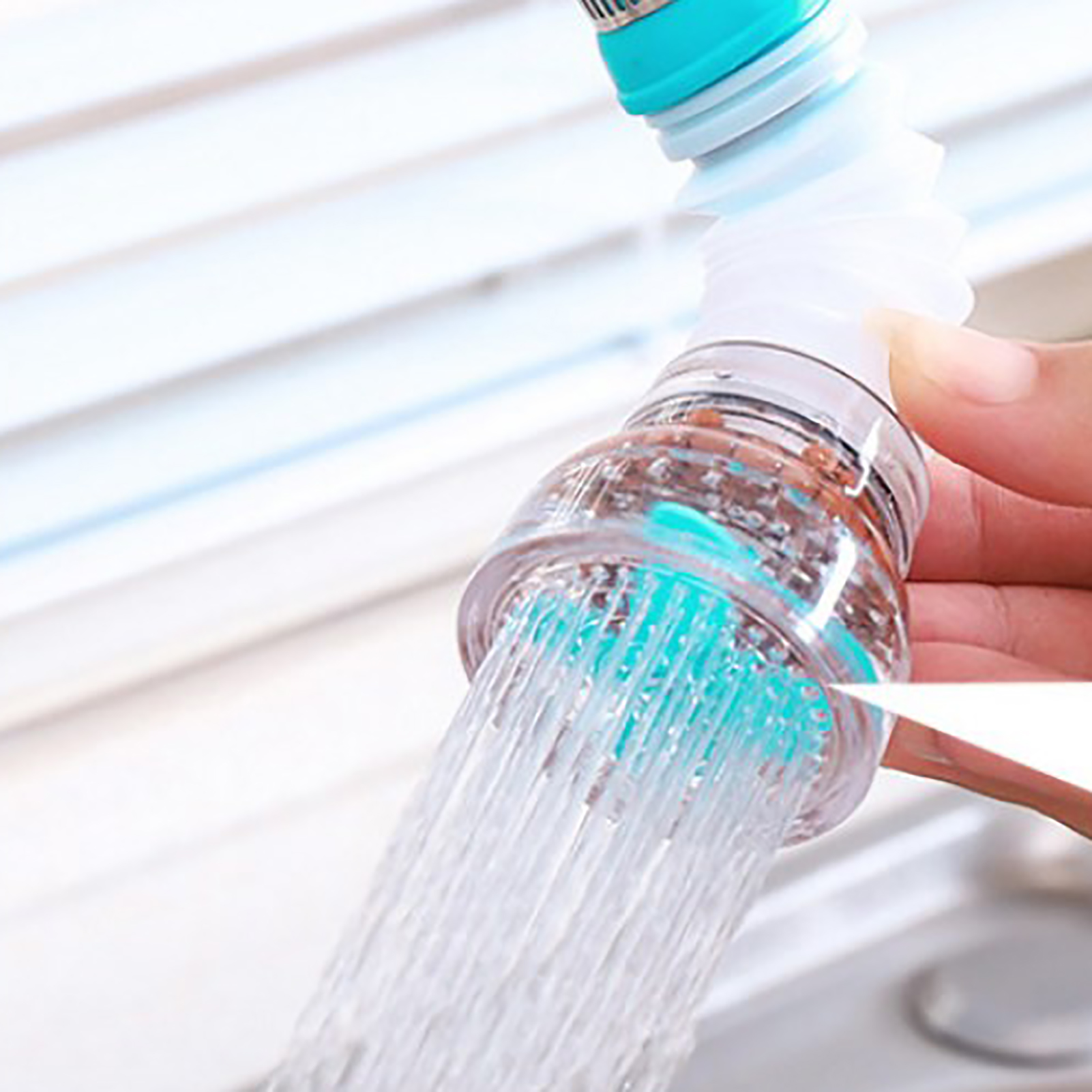 Spritzwassergeschützter, Ausziehbarer, Schwenkbarer Wasserhahnfilter Für Bad- Und Küchenarmaturen
