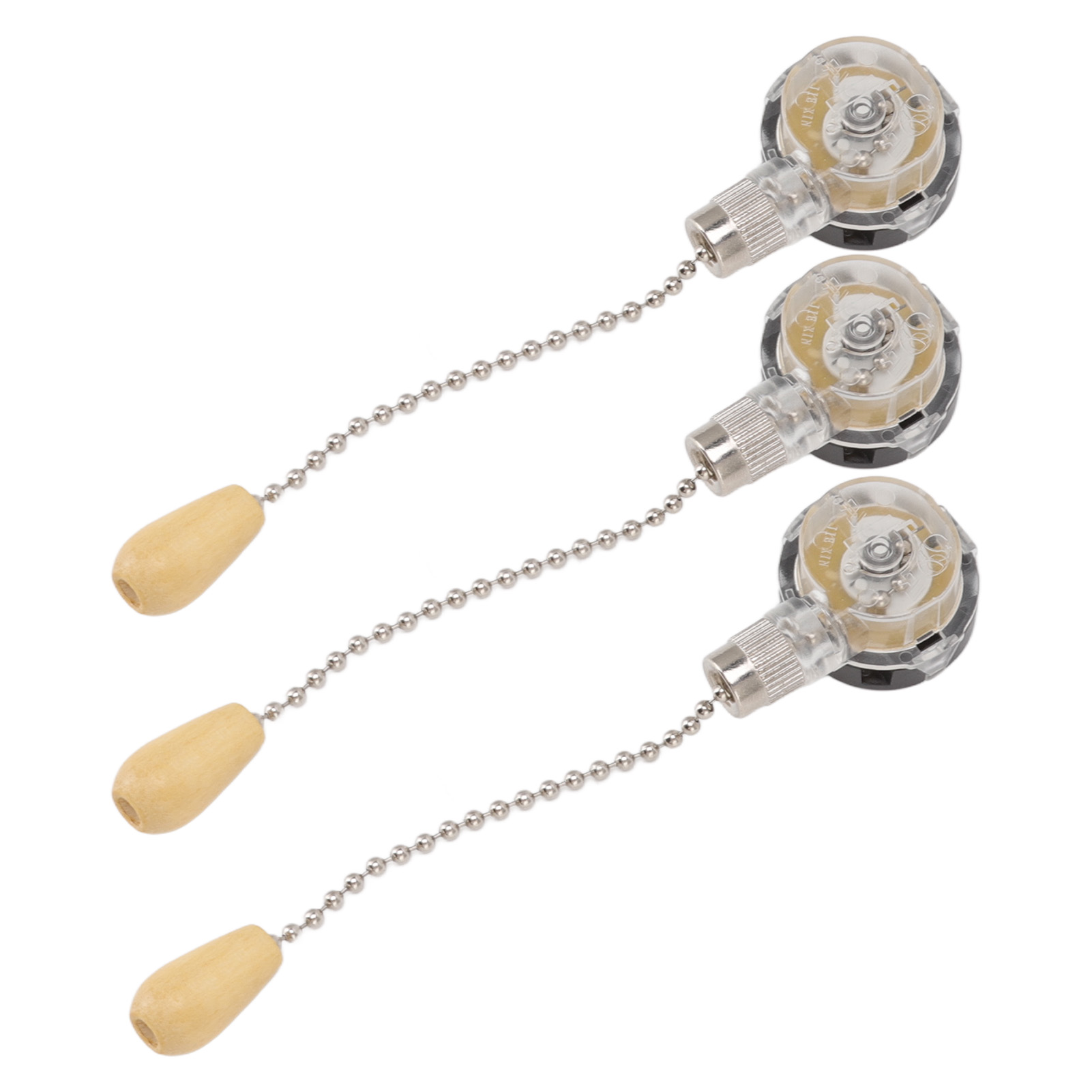 Dreiteiliger Deckenlichtschalter Für Ventilator, Edelstahl, Ersatzteil, Kettenschalter Für Deckenleuchte, 250 V/125 V, Verchromt